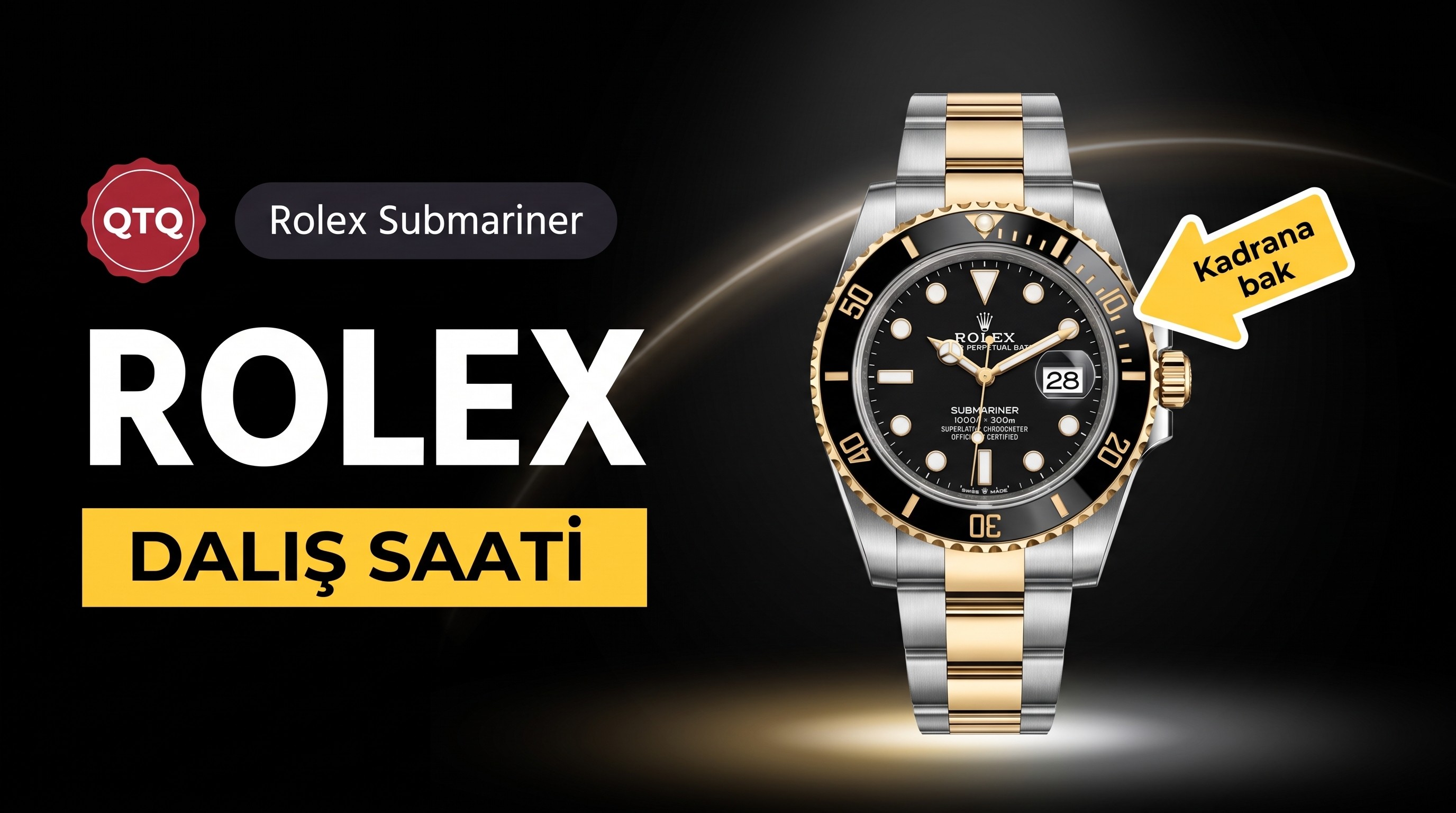 QTQ Factory Rolex Submariner Serisi 18K Altın Kaplama Model