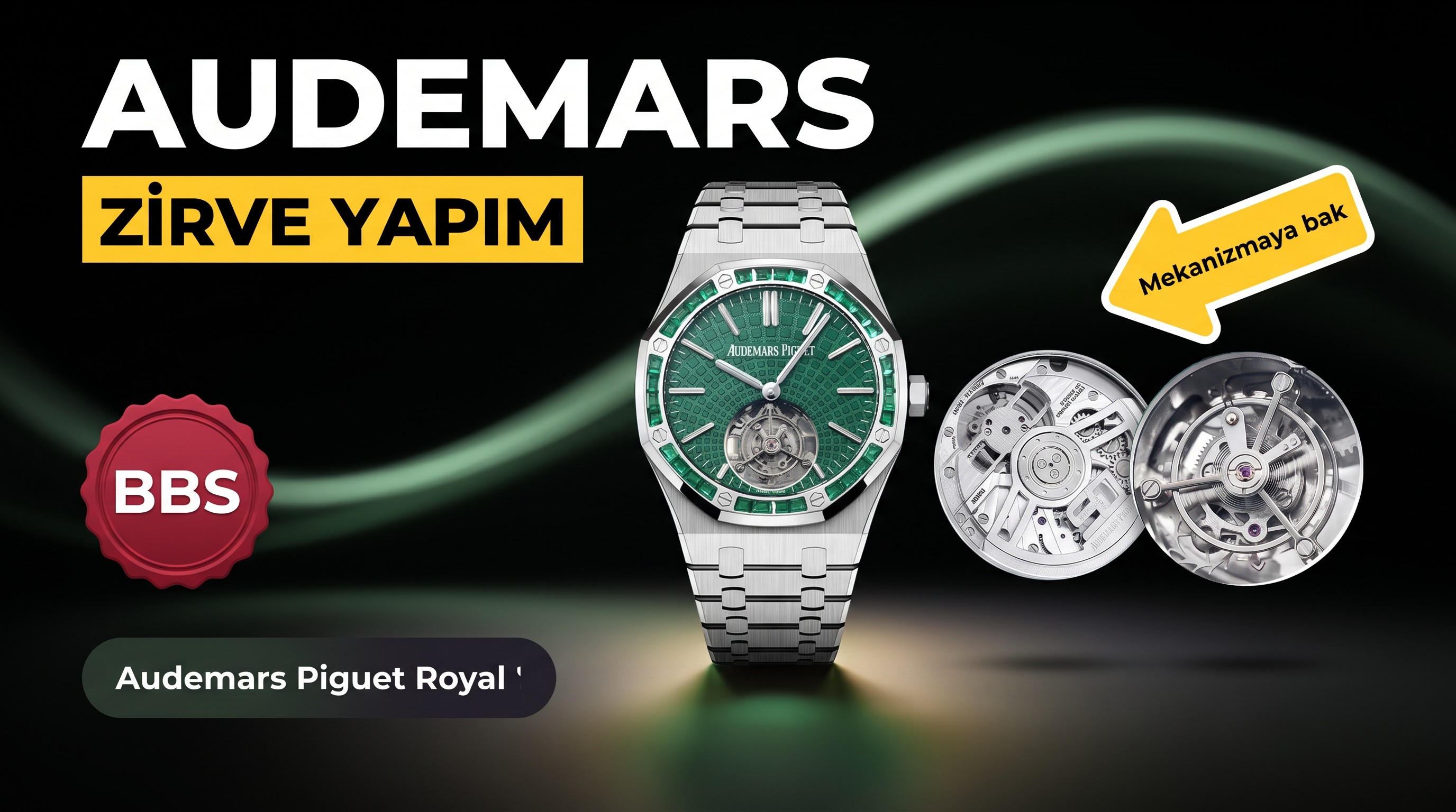 Replika dünyasının zirve yapımı! BBS Factory 2025 gururla sunar — Audemars Piguet Royal Oak otomatik kurulumlu uçan tourbillon kol saati - Ön Görünüm ve Kasa Tasarımı