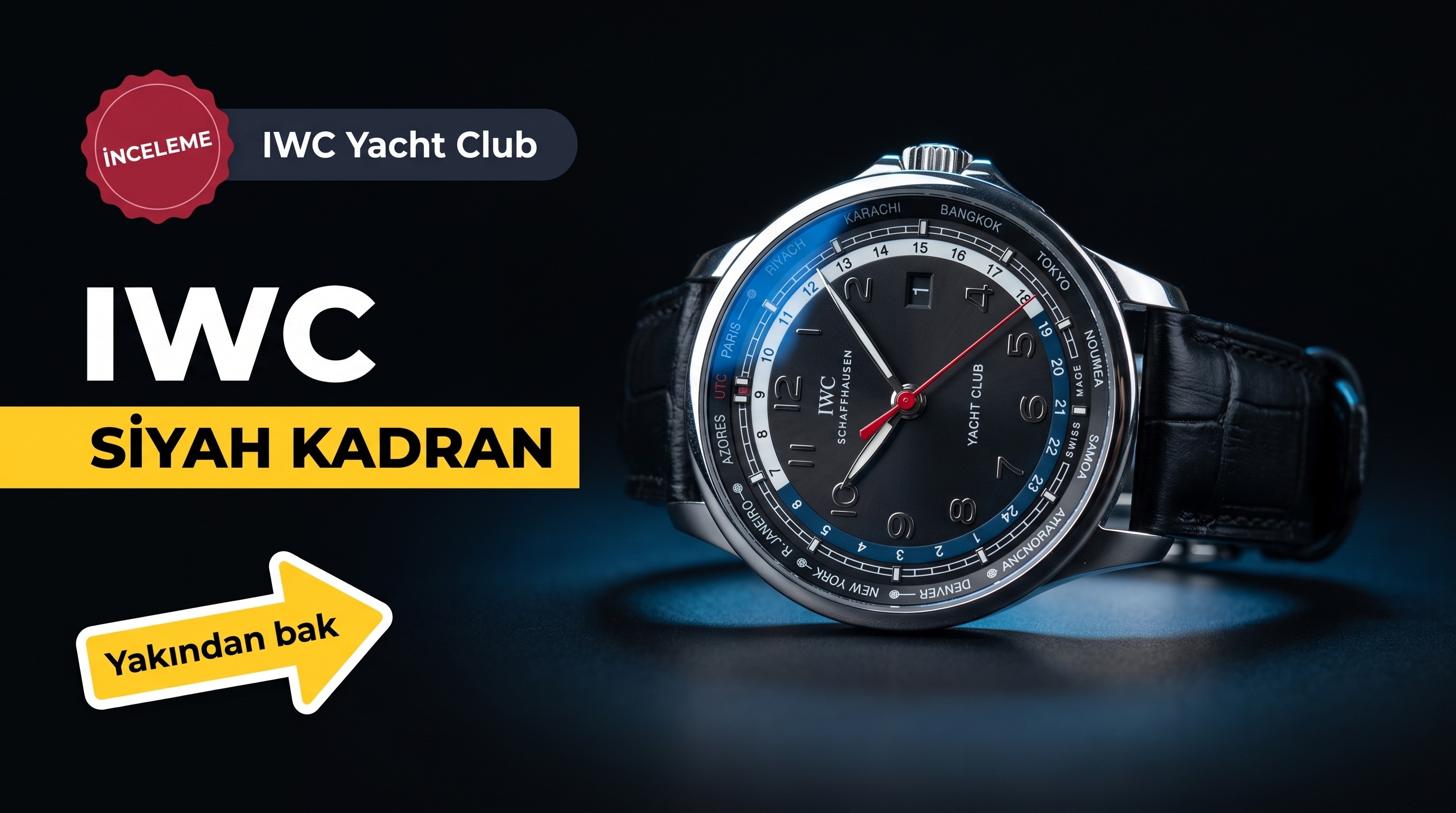 Replika IWC Portuguese Yacht Club Siyah Saat İncelemesi
