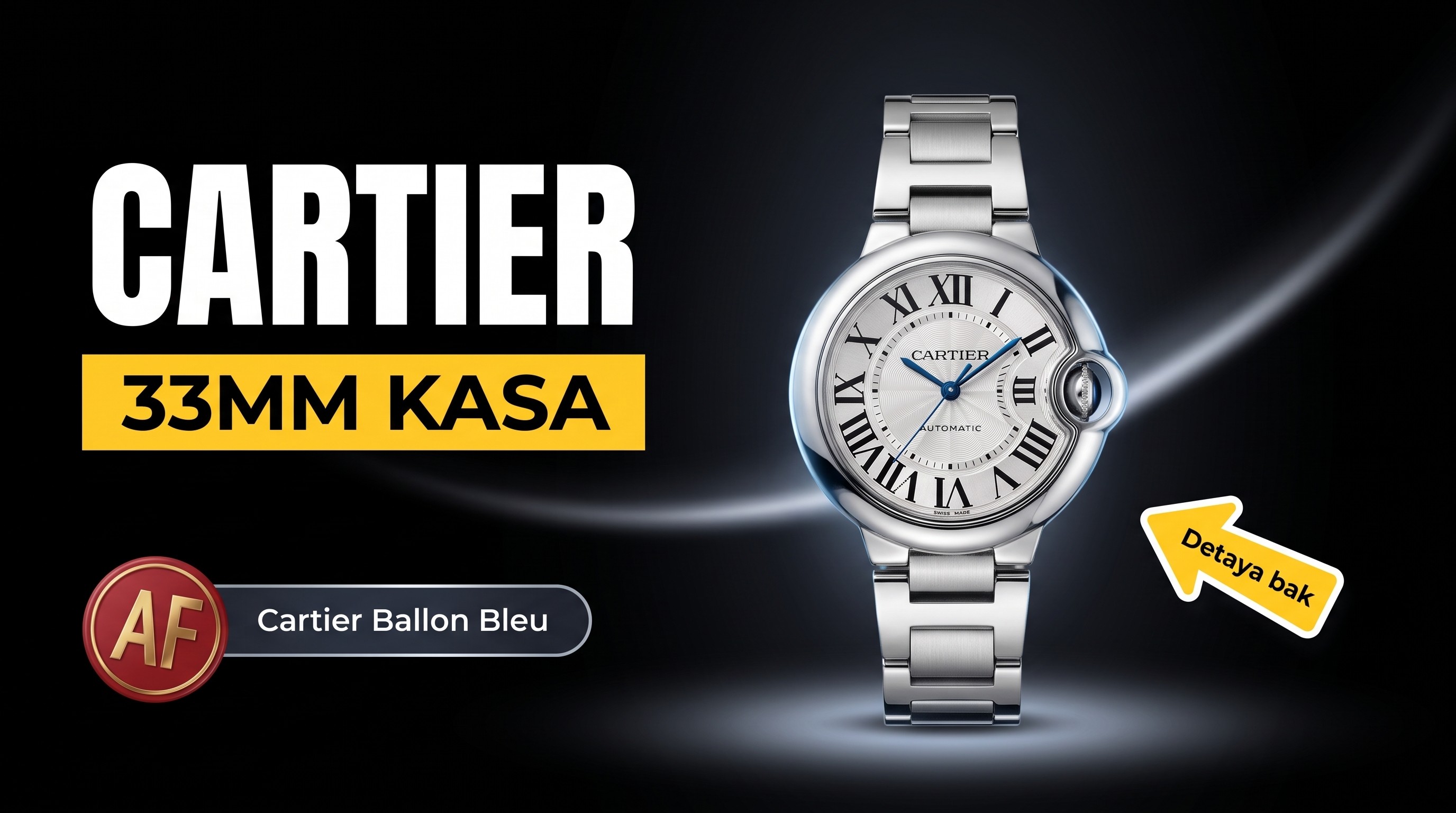 Replika saat AF Factory Cartier Ballon Bleu 33 mm ilk bakışta belli oluyor mu?