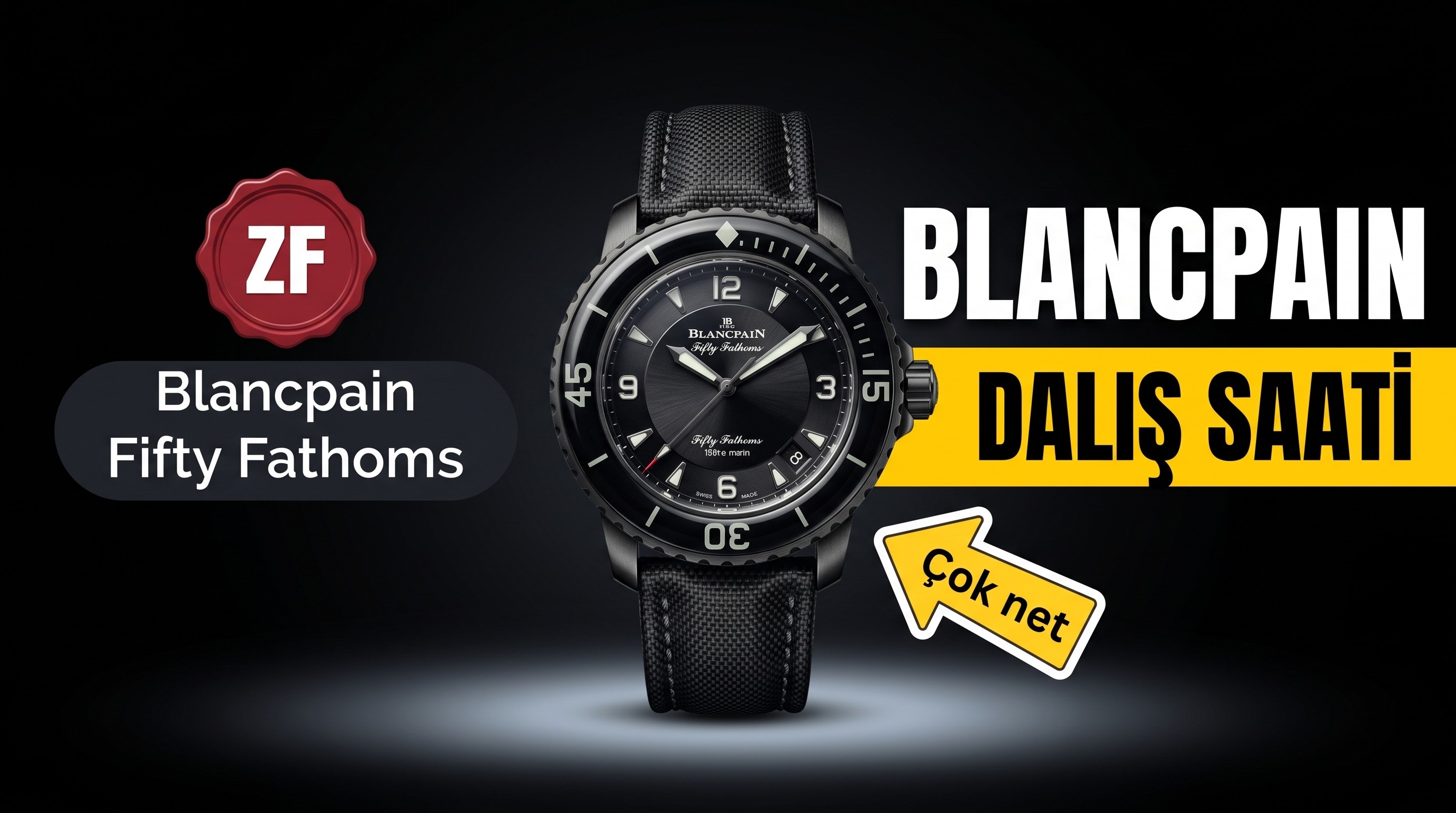 Replika saat ZF Factory Blancpain yeni Fifty Fathoms Black Vader söküm ve orijinalle karşılaştırmalı inceleme: ilk bakışta belli olur mu?