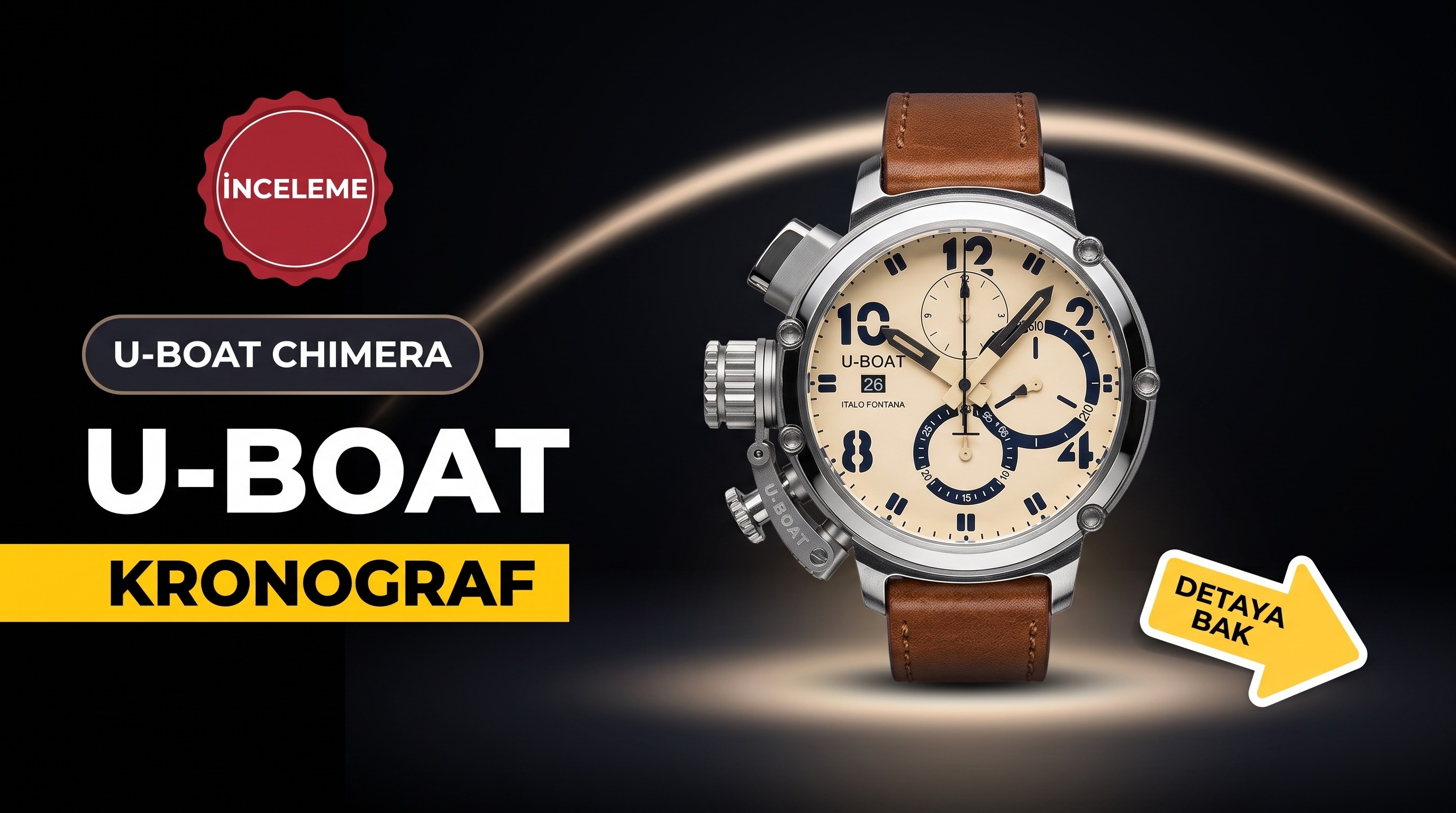 Replika U-Boat Chimera Chronograph Cream White Saat İncelemesi