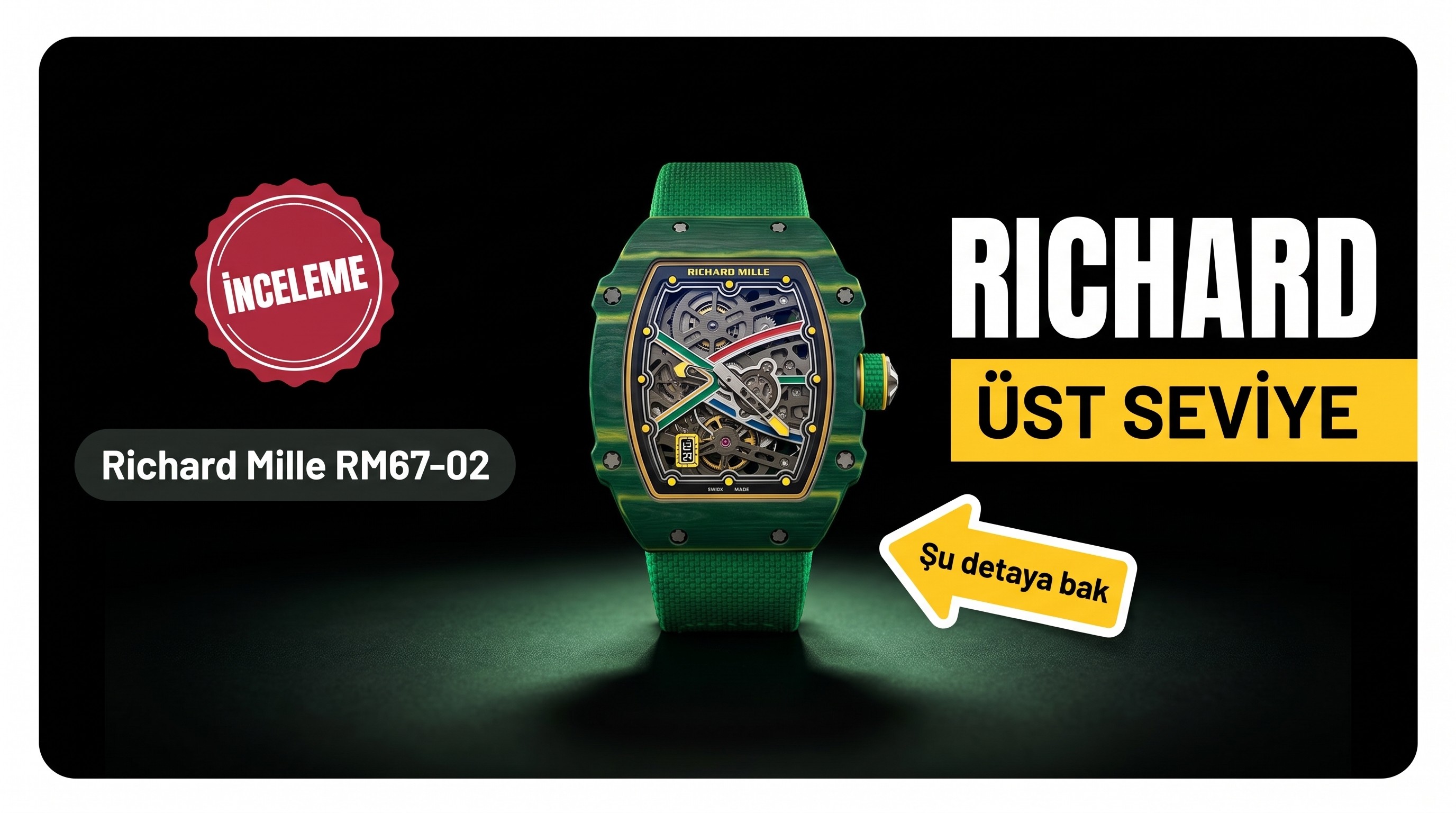 Richard Mille RM67-02 V4 versiyonu 47 mm, biraz tuzlu