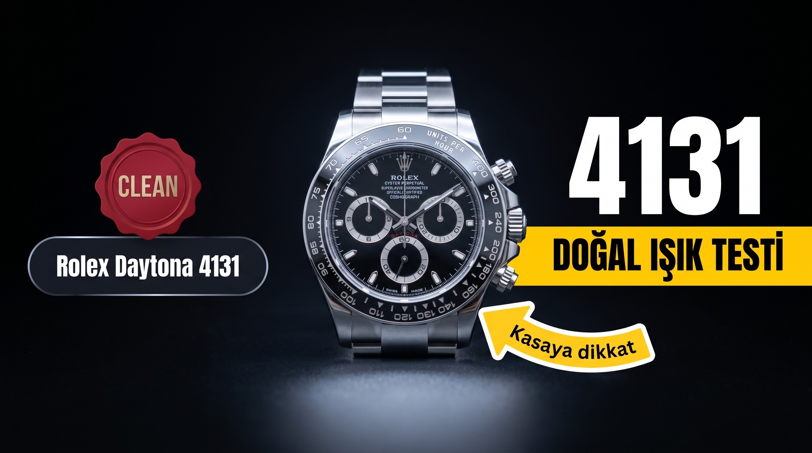 Rolex Daytona yeni 4131 mekanizma modeli: Clean ile orijinalin doğal ışıkta detaylı karşılaştırmalı incelemesi
