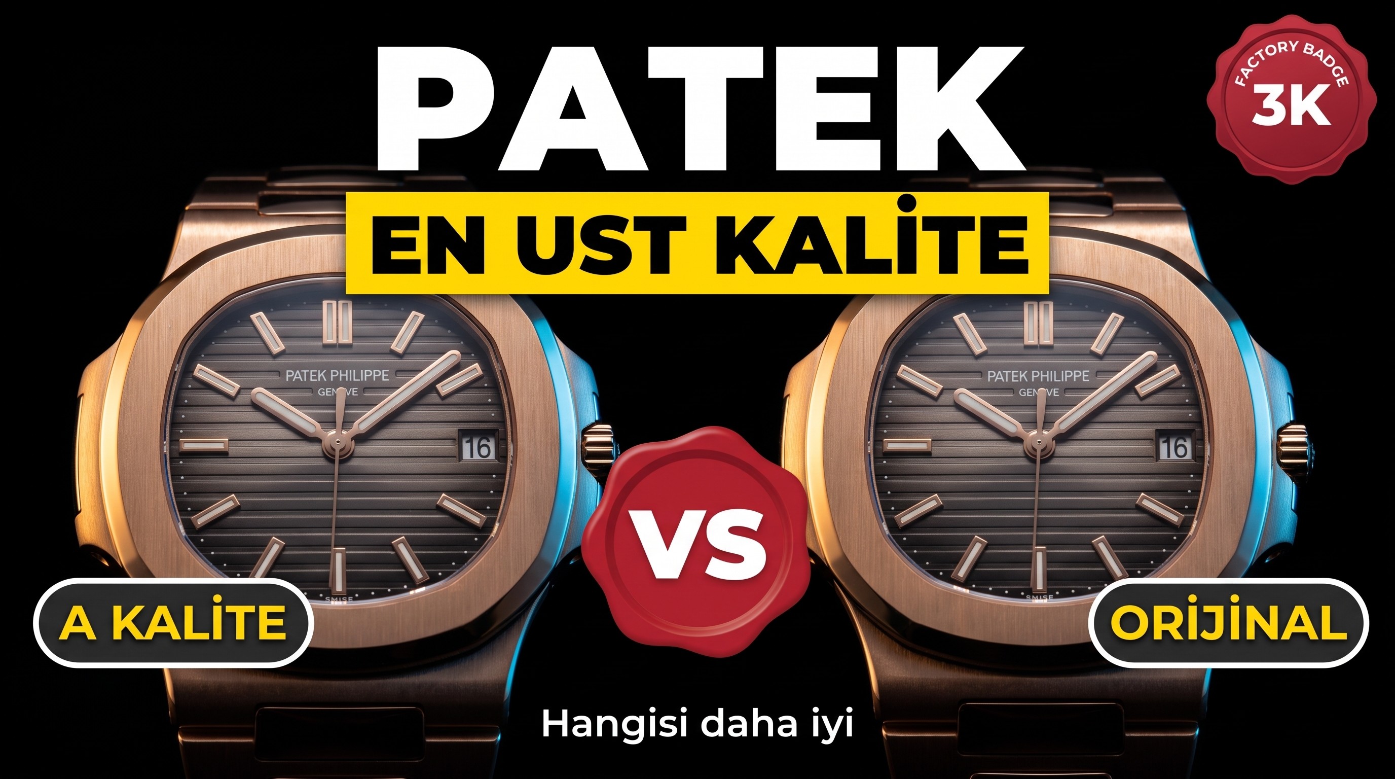 3K Factory Patek Philippe PP spor-zarafet serisi 5711/1A 010 saatin karşılaştırmalı incelemesi