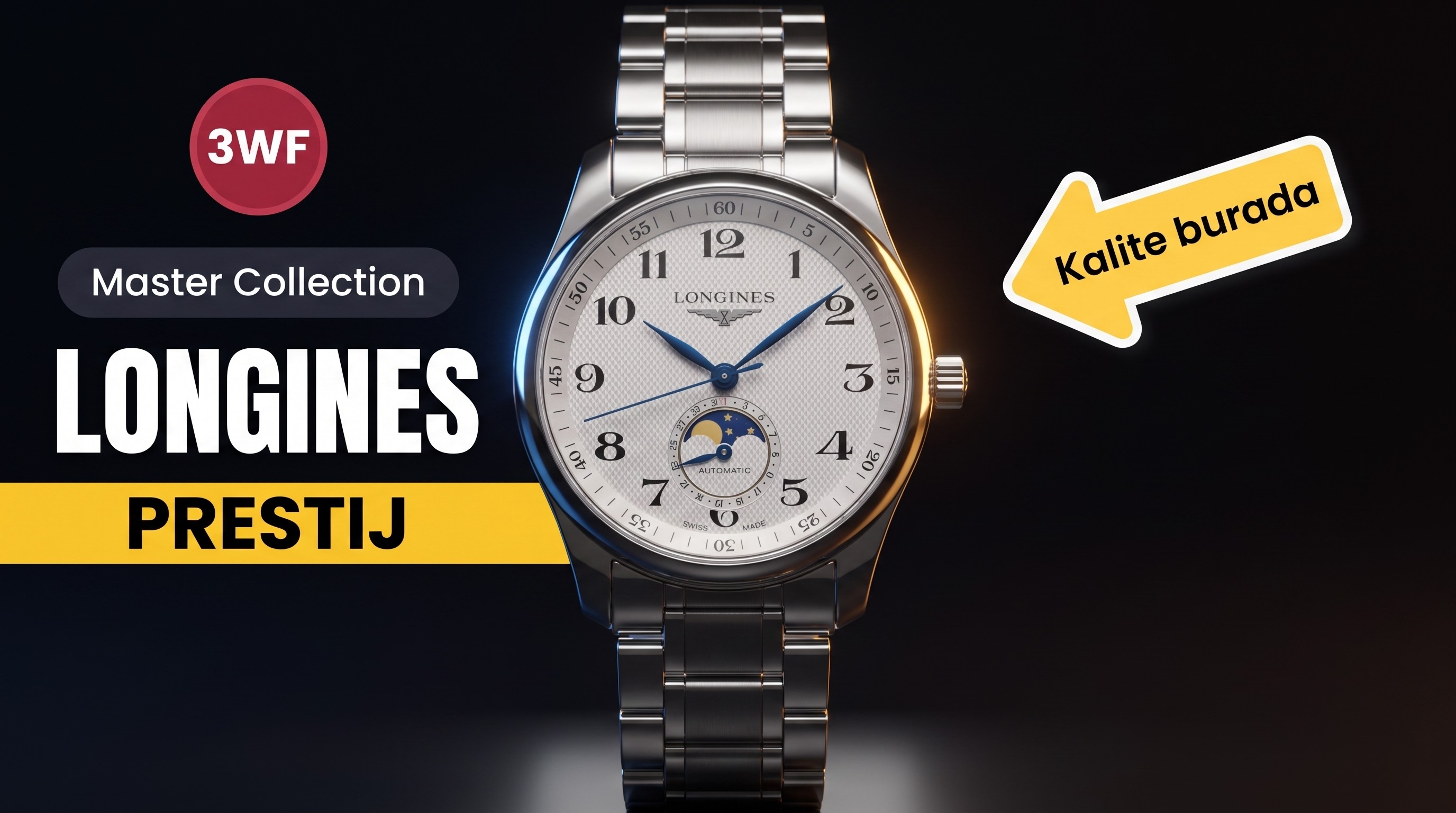 3WF Longines Master Collection Ay Evreli L2.909.4.78.6 Saat İncelemesi