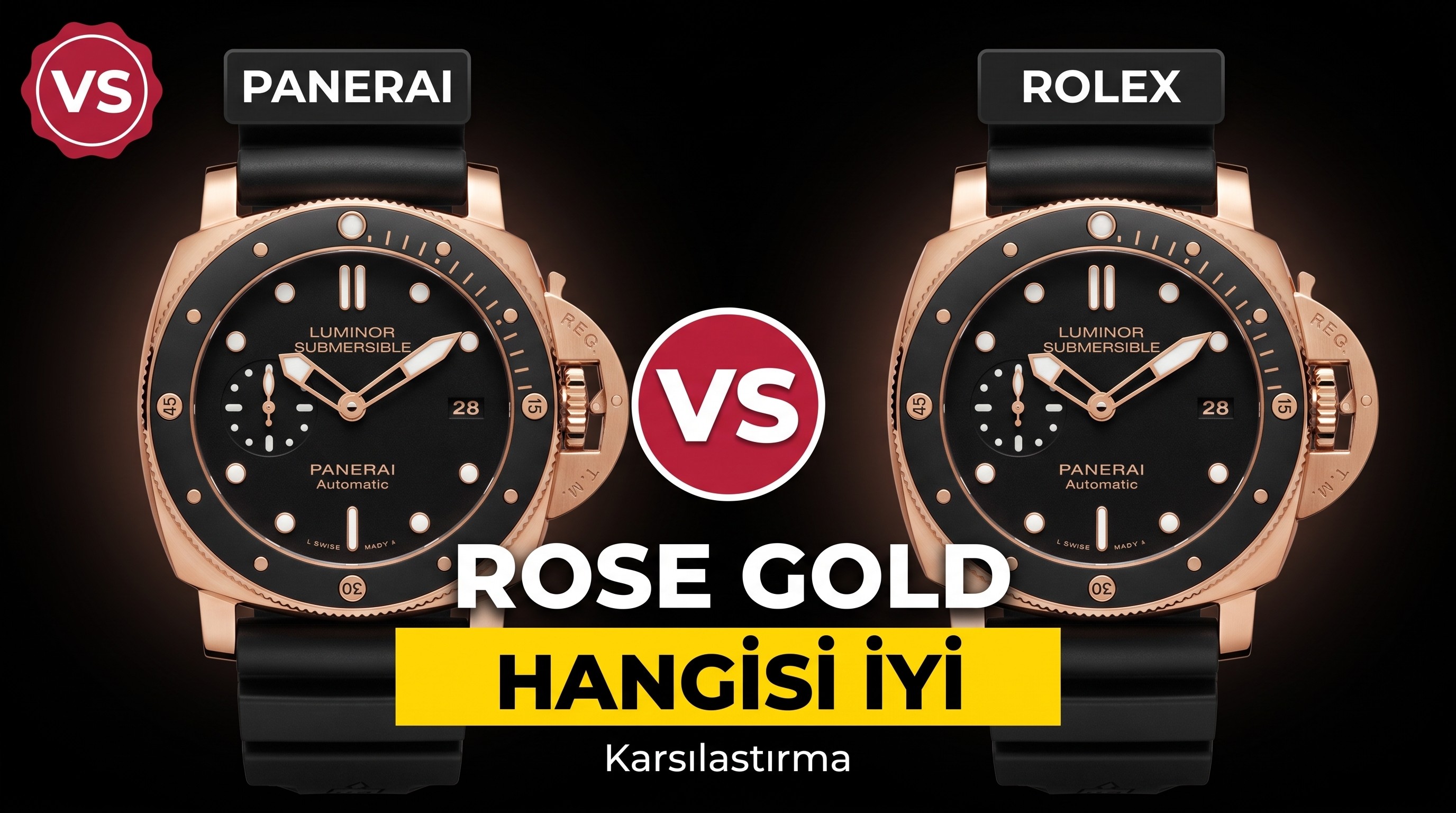 Rose Gold Saatler vs Factory Panerai Pam684 Mi Y...