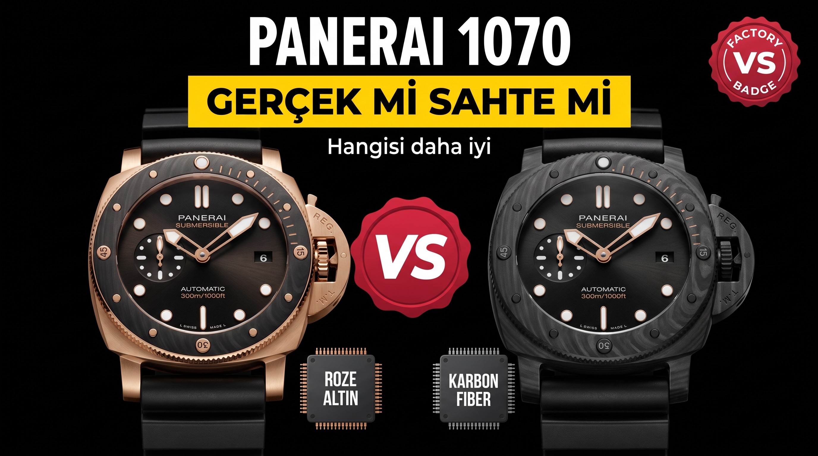 Sbf vs Factory Panerai 1070 Roze Altin Ve Karbon...