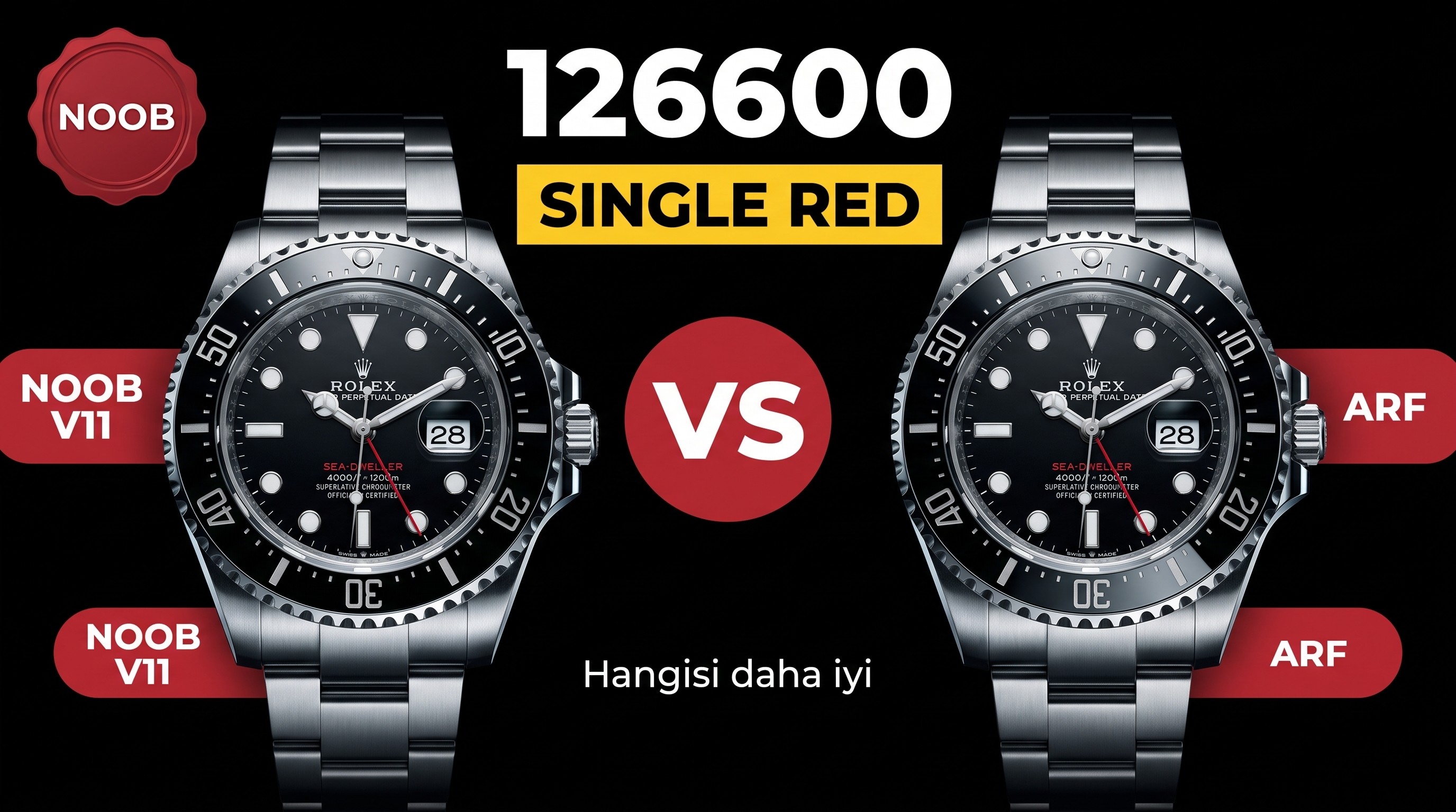 Sea-Dweller 126600 Single Red Noob VS ARF