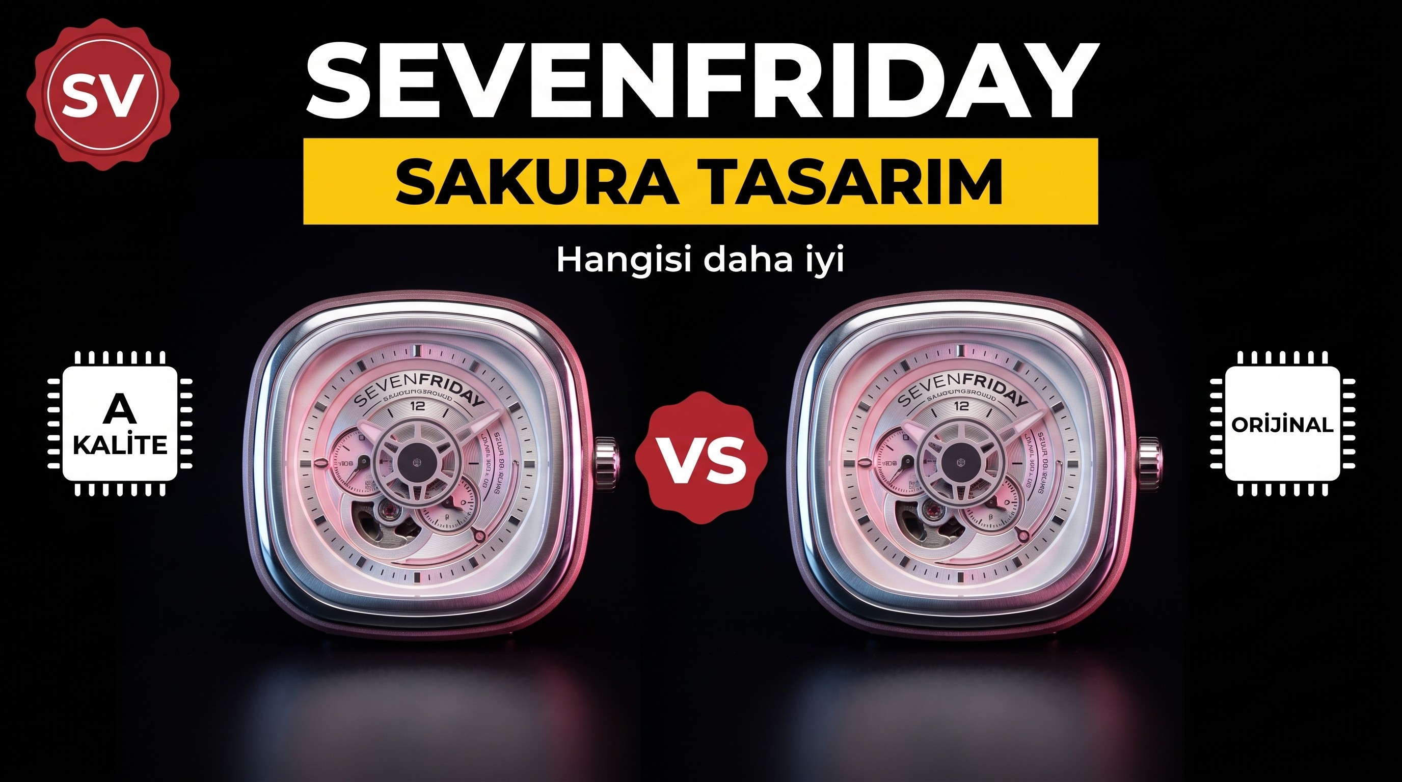 SevenFriday sakura gerçek-replika karşılaştırmalı incelemesi: SV Factory SevenFriday Tokyo Limited Edition P1B/03 replika saat nasıl?