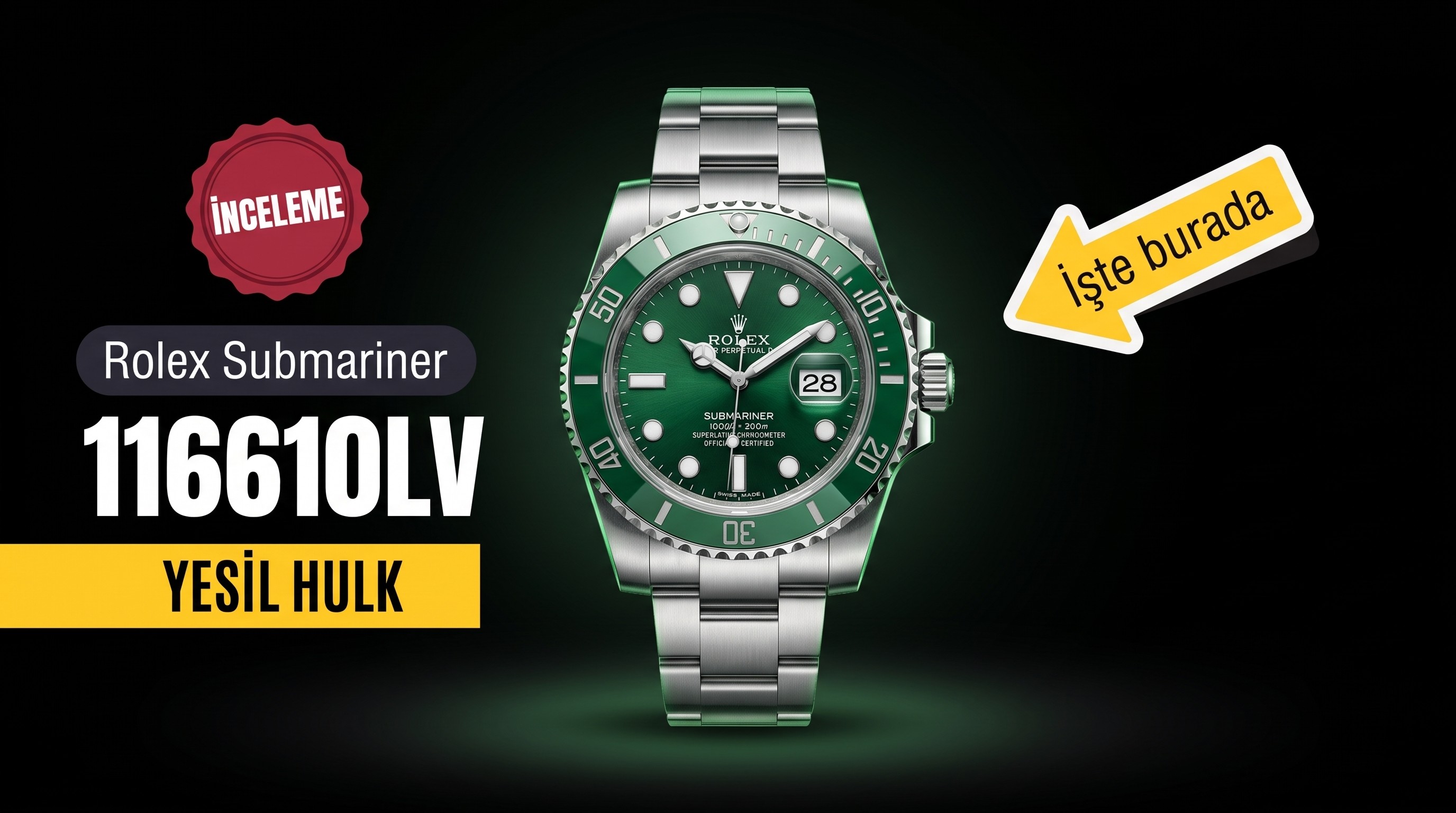 Sıcak Yazda Serinleyin – Replika Rolex Submariner 116610LV Yeşil Saat İncelemesi