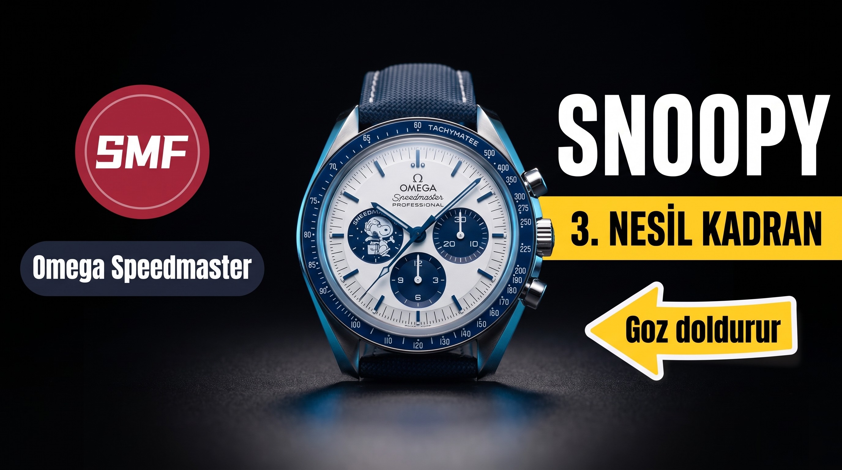 SMF Factory Omega Speedmaster Snoopy 3. Nesil kadran orijinaline uygun mu? İşçiliği nasıl?