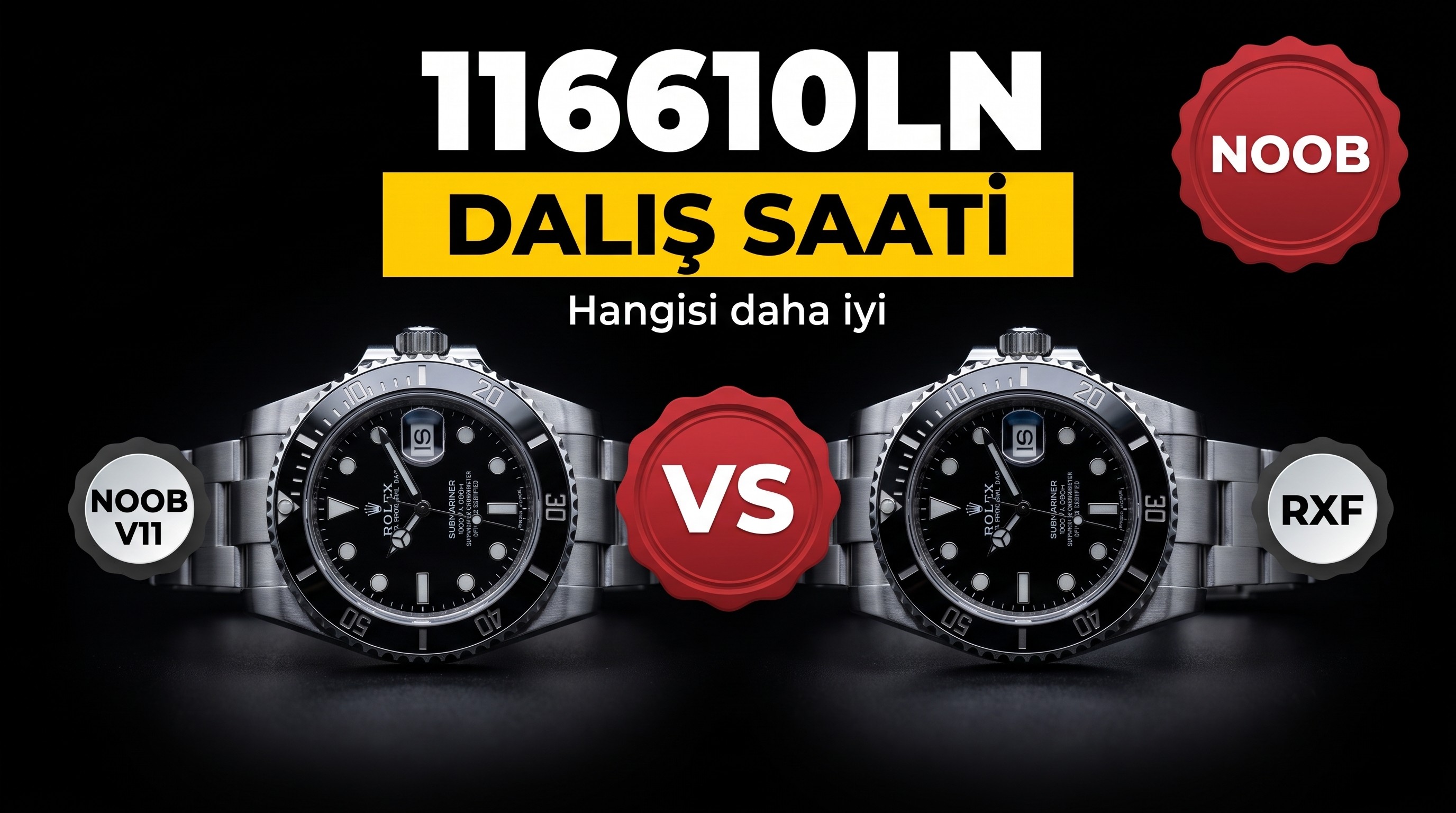 Submariner 116610Ln Noob V11 vs Rxf Karşılaştırması