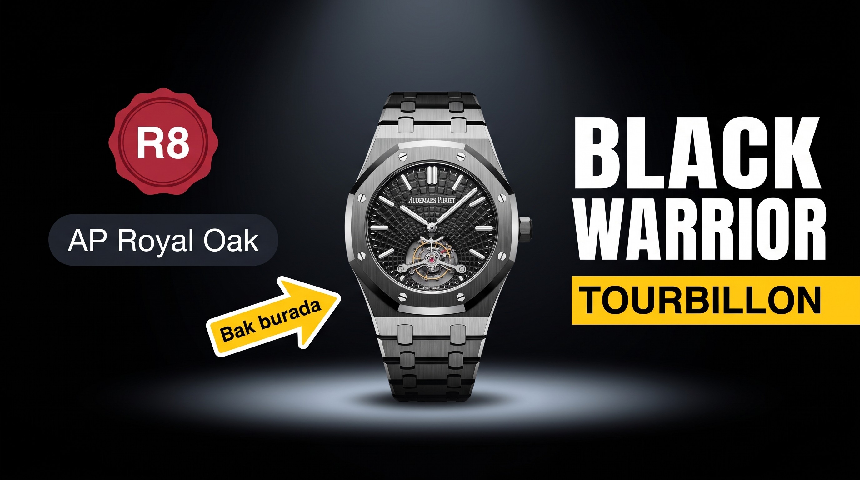 Teknik bölüm: 2019 R8 Factory yeni Audemars Piguet Royal Oak Black Warrior tourbillon ultra ince replika saat almaya değer mi?