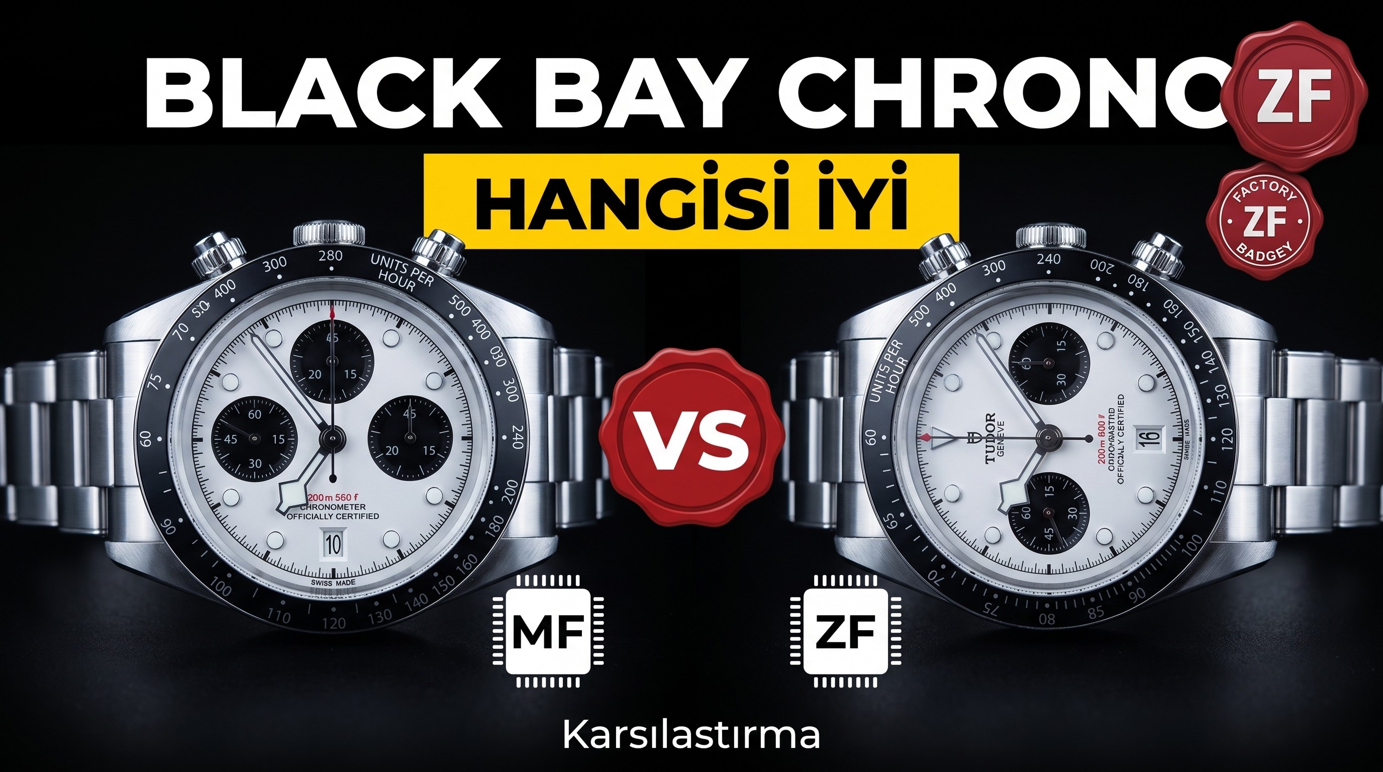 Tudor Black Bay Chrono M79360N M+F vs ZF