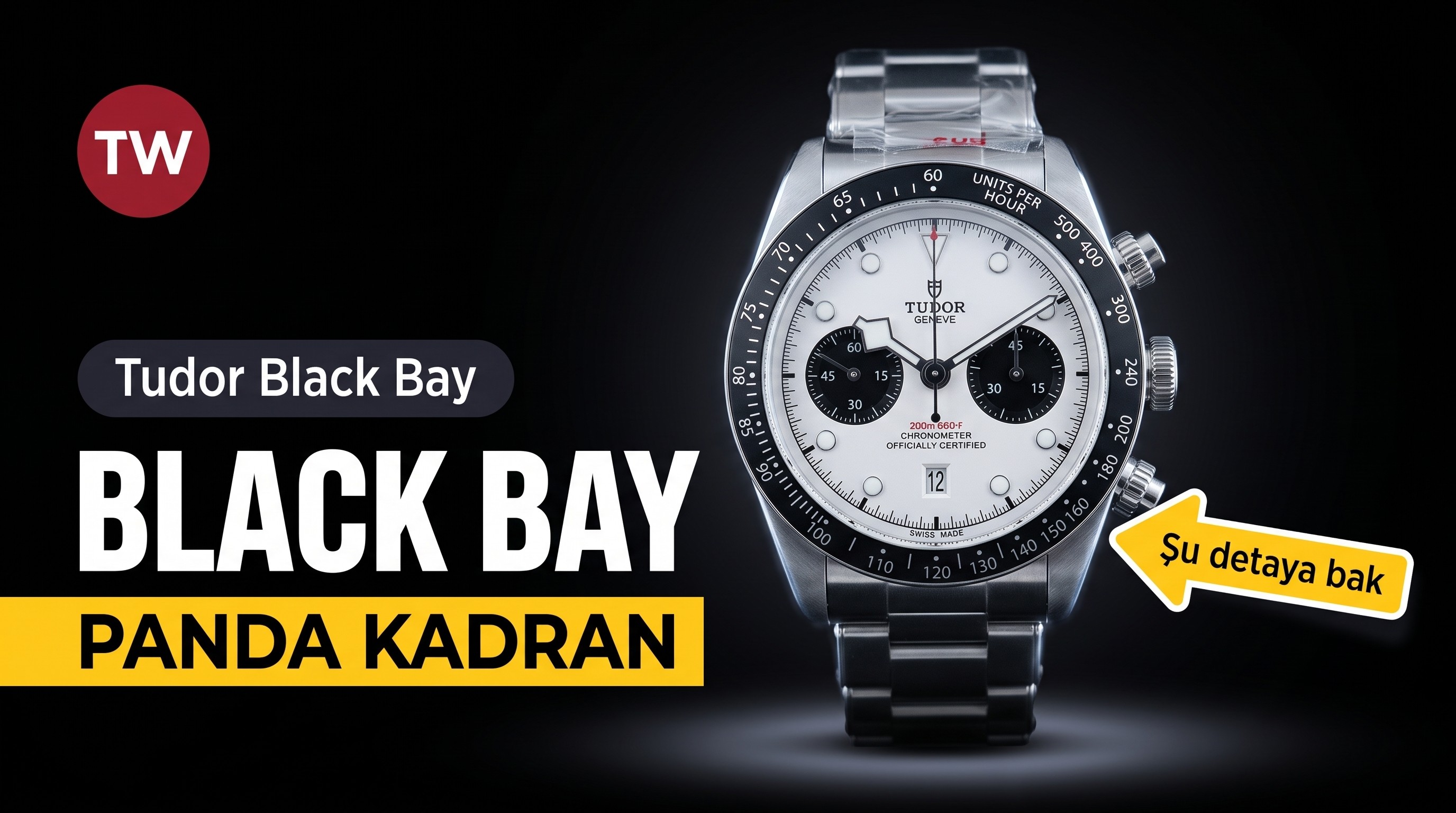 TW Factory Tudor Black Bay 79360 Panda Kadranlı Kronograf Replika Saat