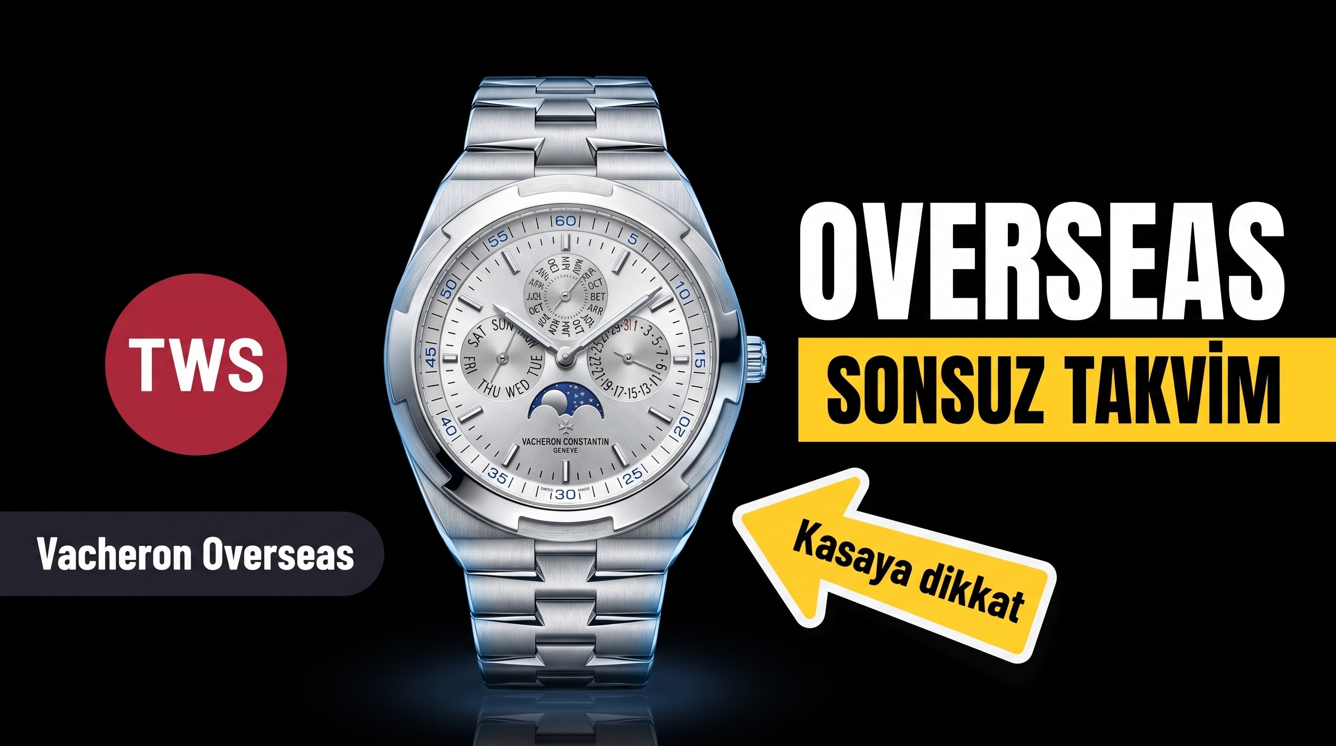 TWS Factory Vacheron Constantin Overseas serisi 4300V/120G-B102 sonsuz takvimli çok fonksiyonlu kol saati incelemesi