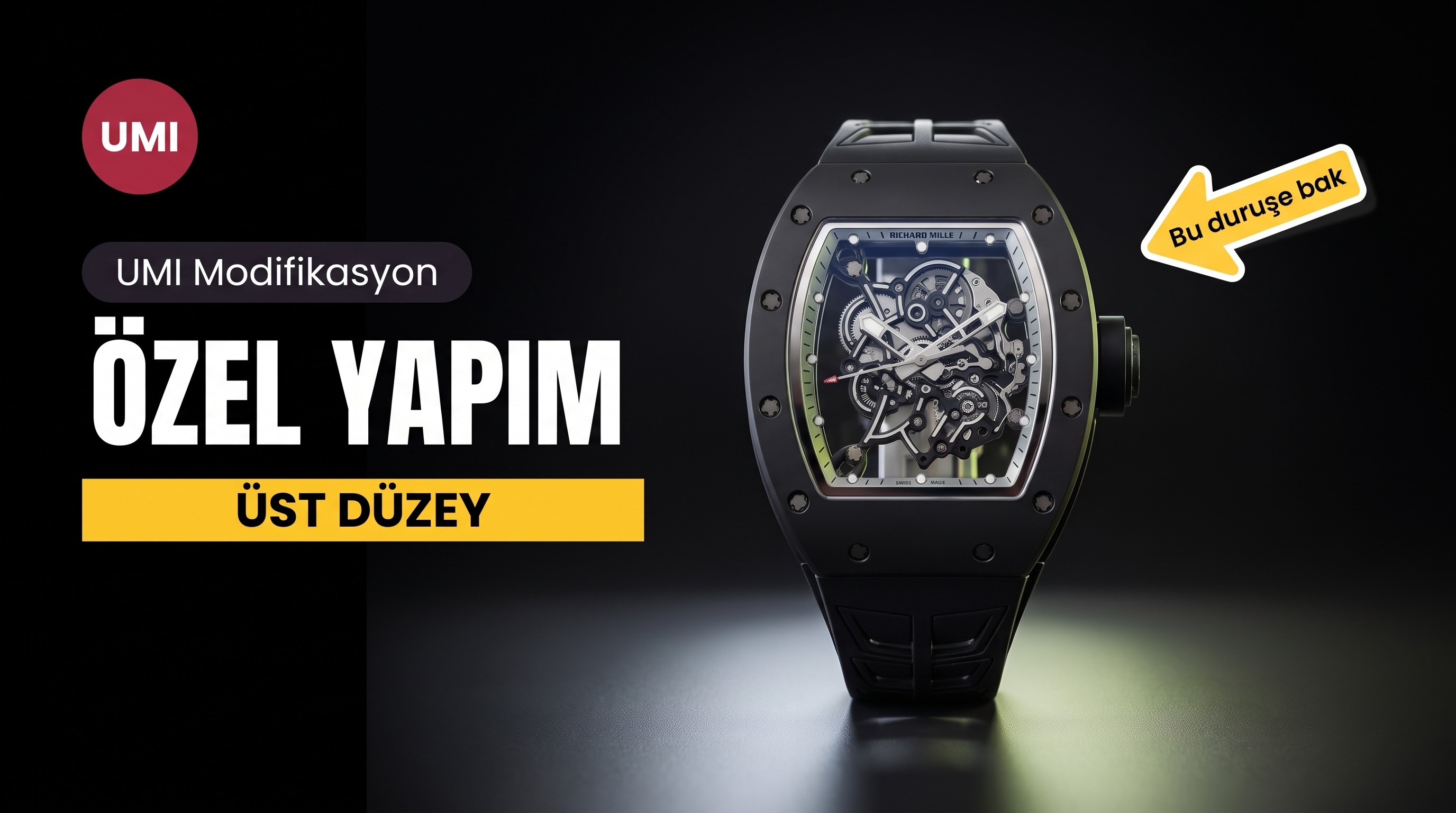 UMI Modifikasyon Atölyesi · Üst düzey özel yapımın zirvesi, piyasanın en donanımlı versiyonu - Richard Mille RM055/RM061 üst düzey efsane model