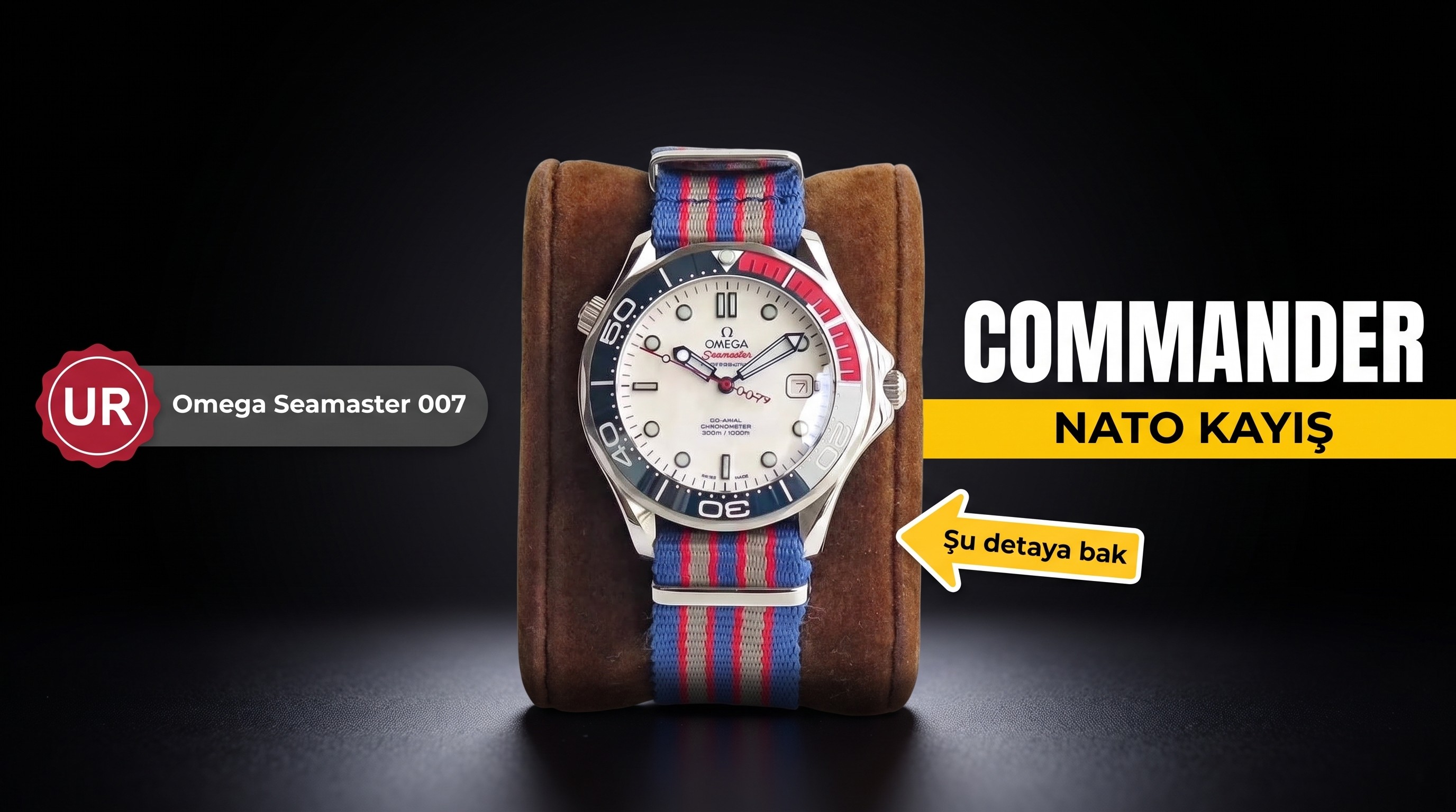UR Factory Replika Omega Seamaster Commander 007, Miyota 8205 Mekanizmalı ve Nato Commander Kayışlı