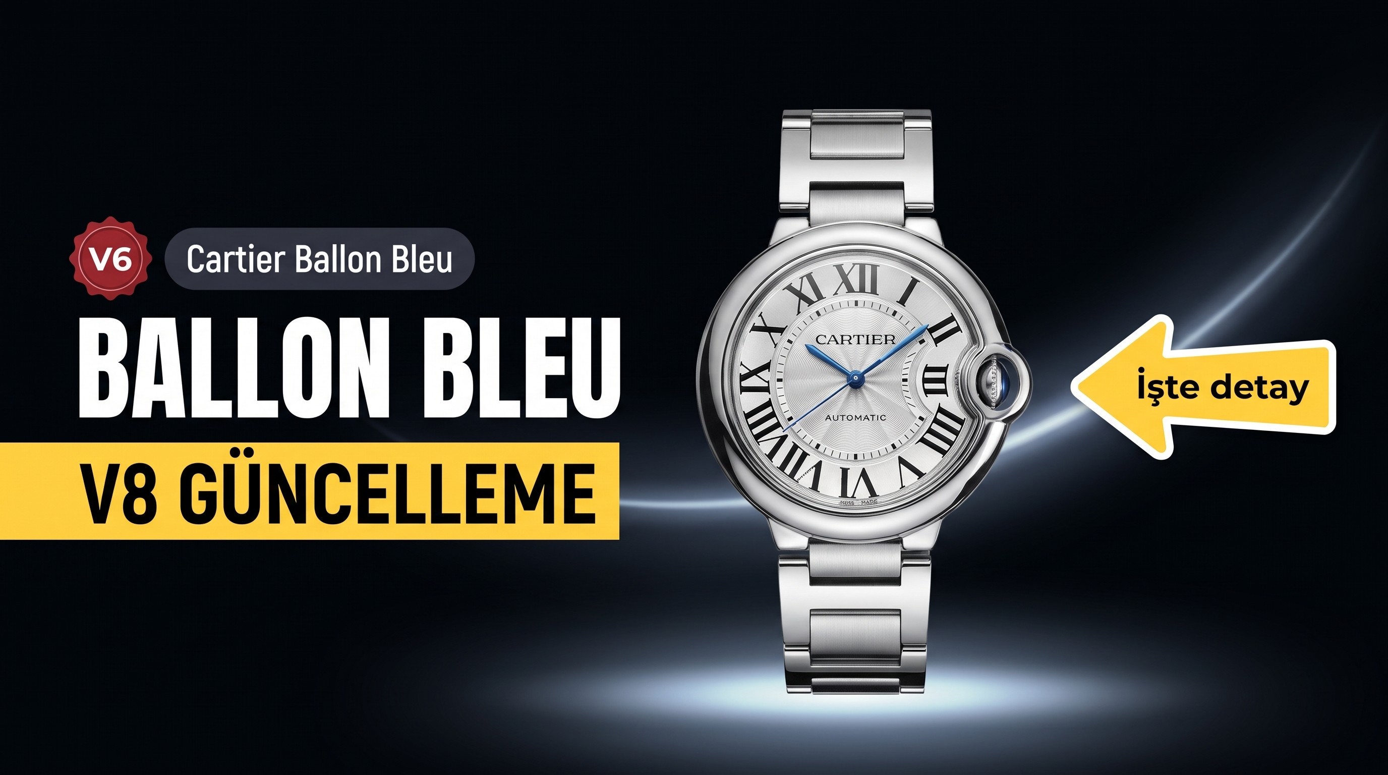 V6 Factory Cartier Ballon Bleu V8 versiyonu güncellemesi: 2020 en yeni paket malzemeleri