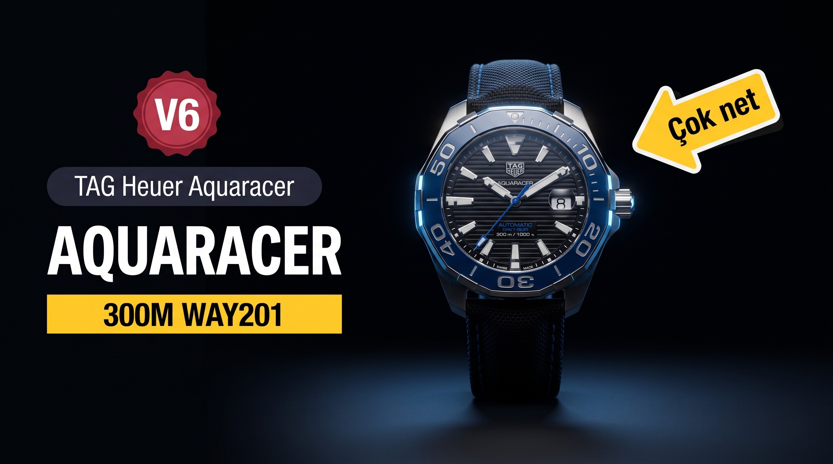 V6 Factory TAG Heuer Aquaracer 300 metre WAY201 replika saat detaylı incelemesi
