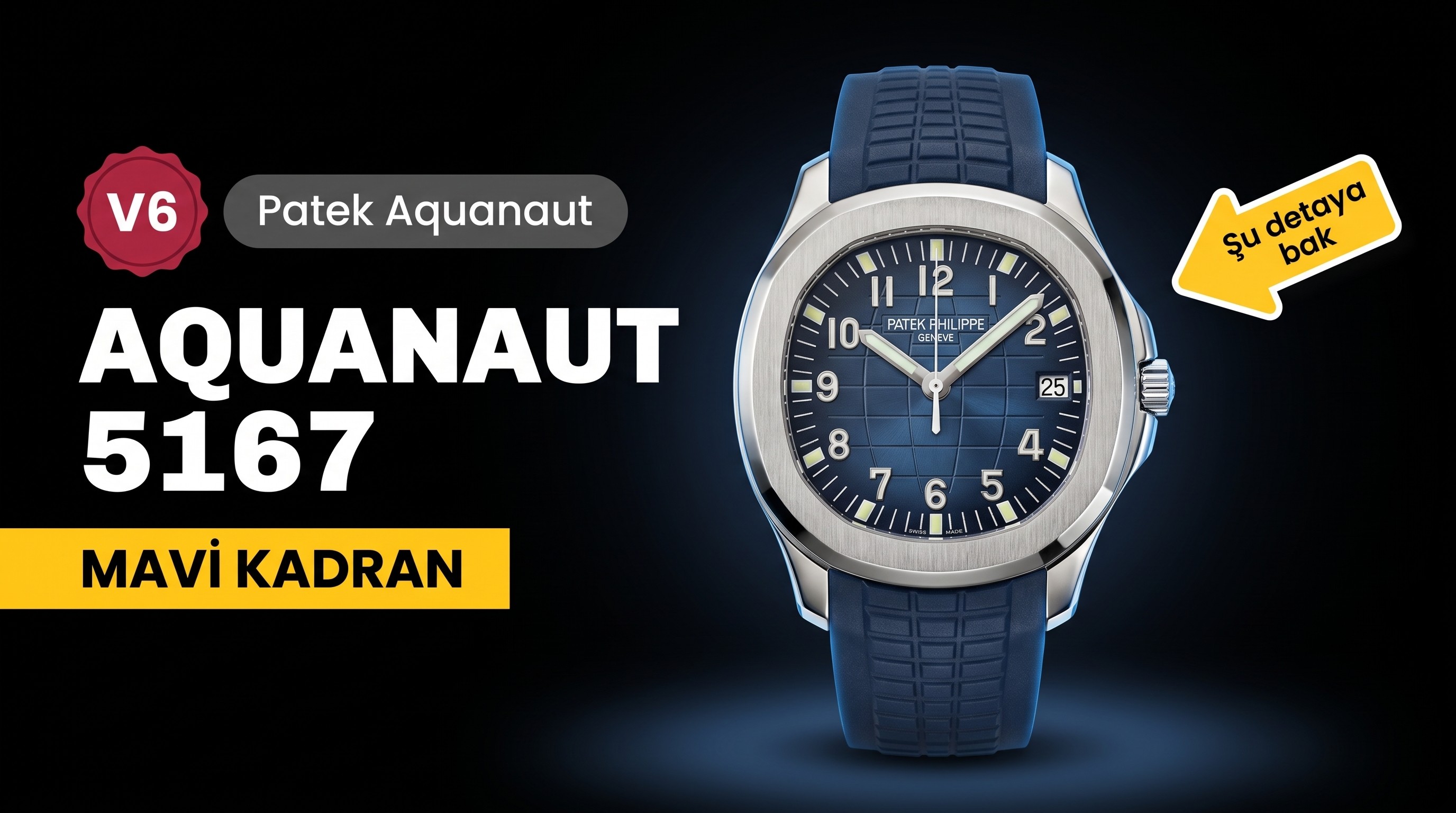 V6 Factory Yayınlandı: Replika Patek Philippe Aquanaut 5167 Mavi Kadranlı Saat