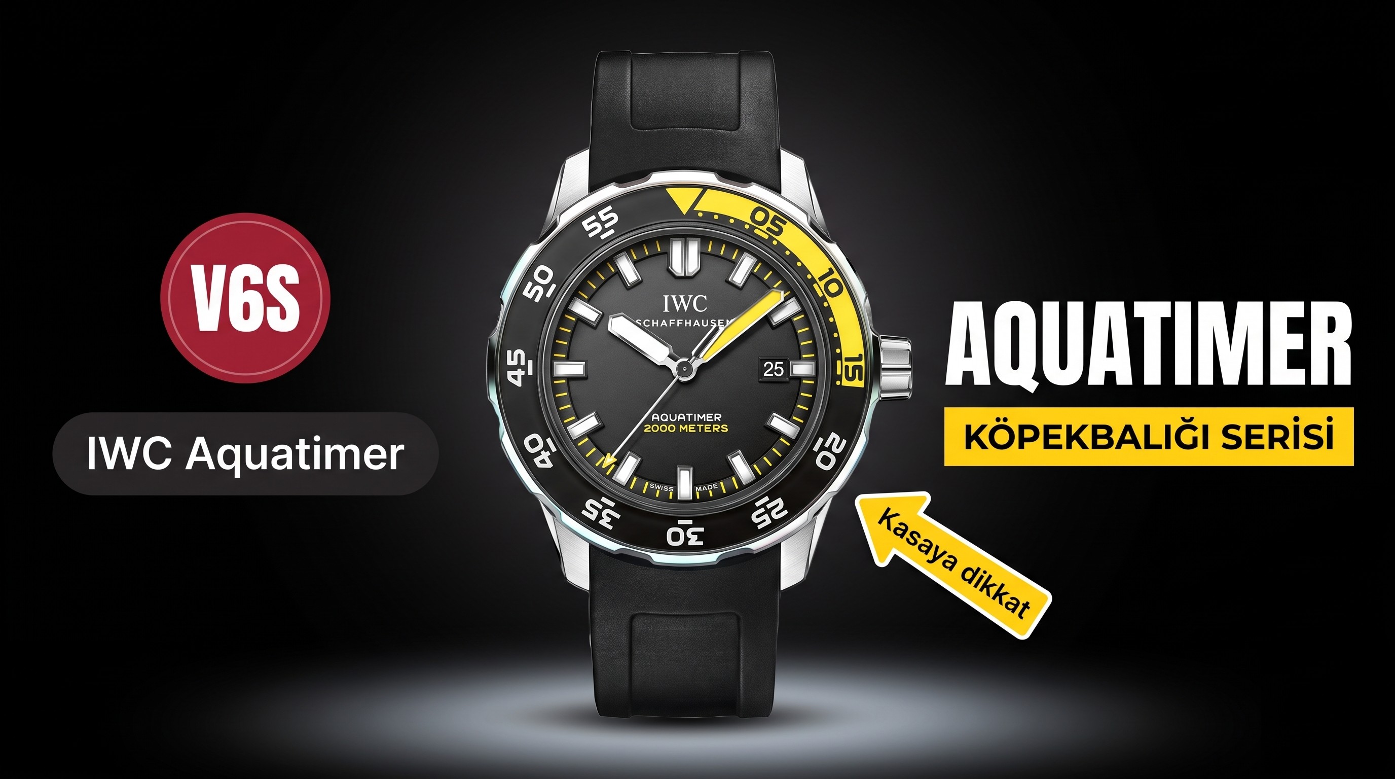 V6S IWC Aquatimer Köpekbalığı Çekiç Kafalı Köpekbalığı Özel Serisi
