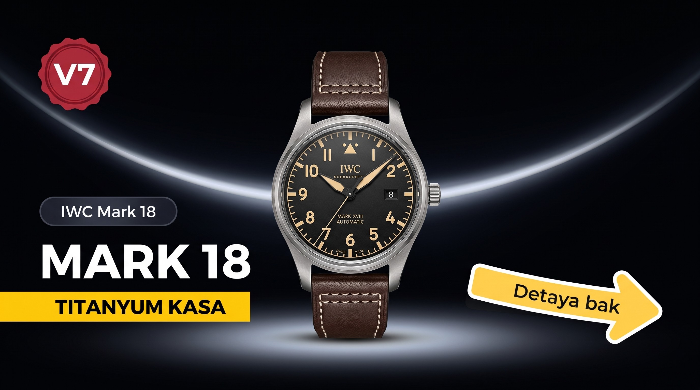 V7 Factory 2892 Mekanizmalı Replika IWC Mark 18 Titanyum Saat