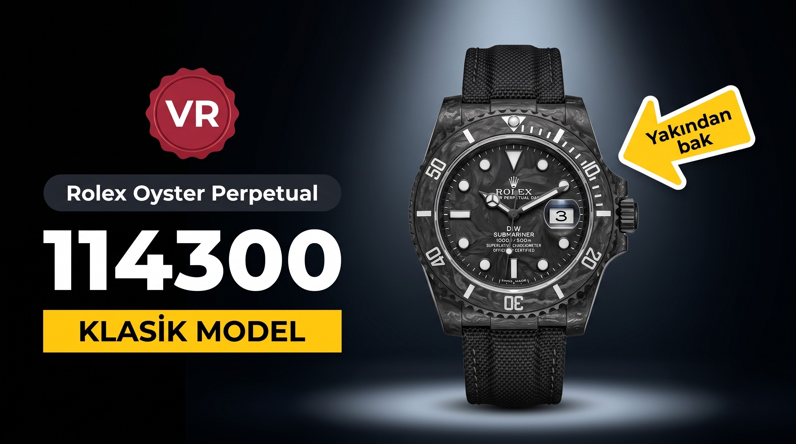 VR Factory Rolex Oyster Perpetual 114300 Serisi 39 MM Kol Saati