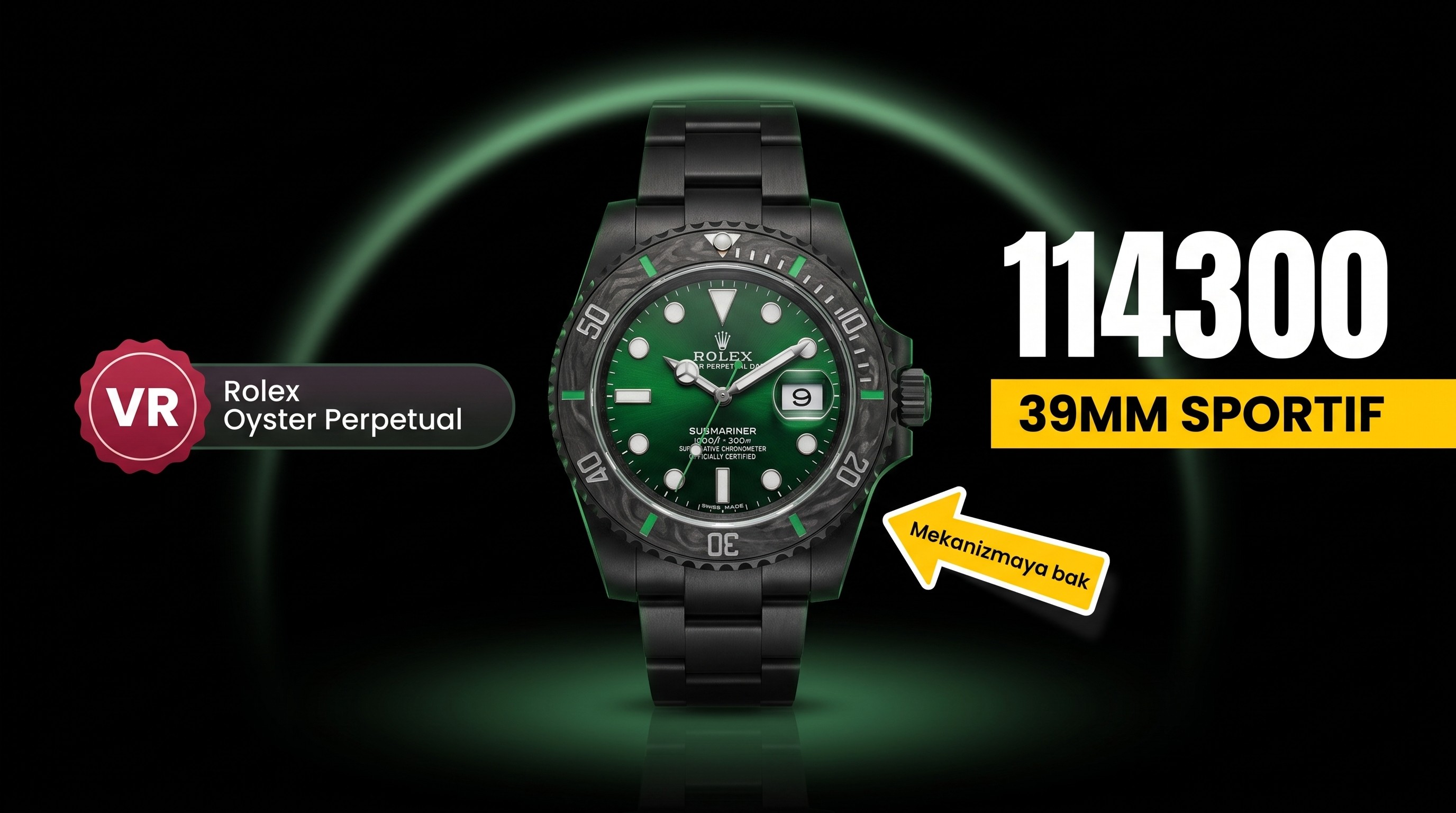 VR Factory Rolex Oyster Perpetual 114300 serisi 39 MM saat No.2
