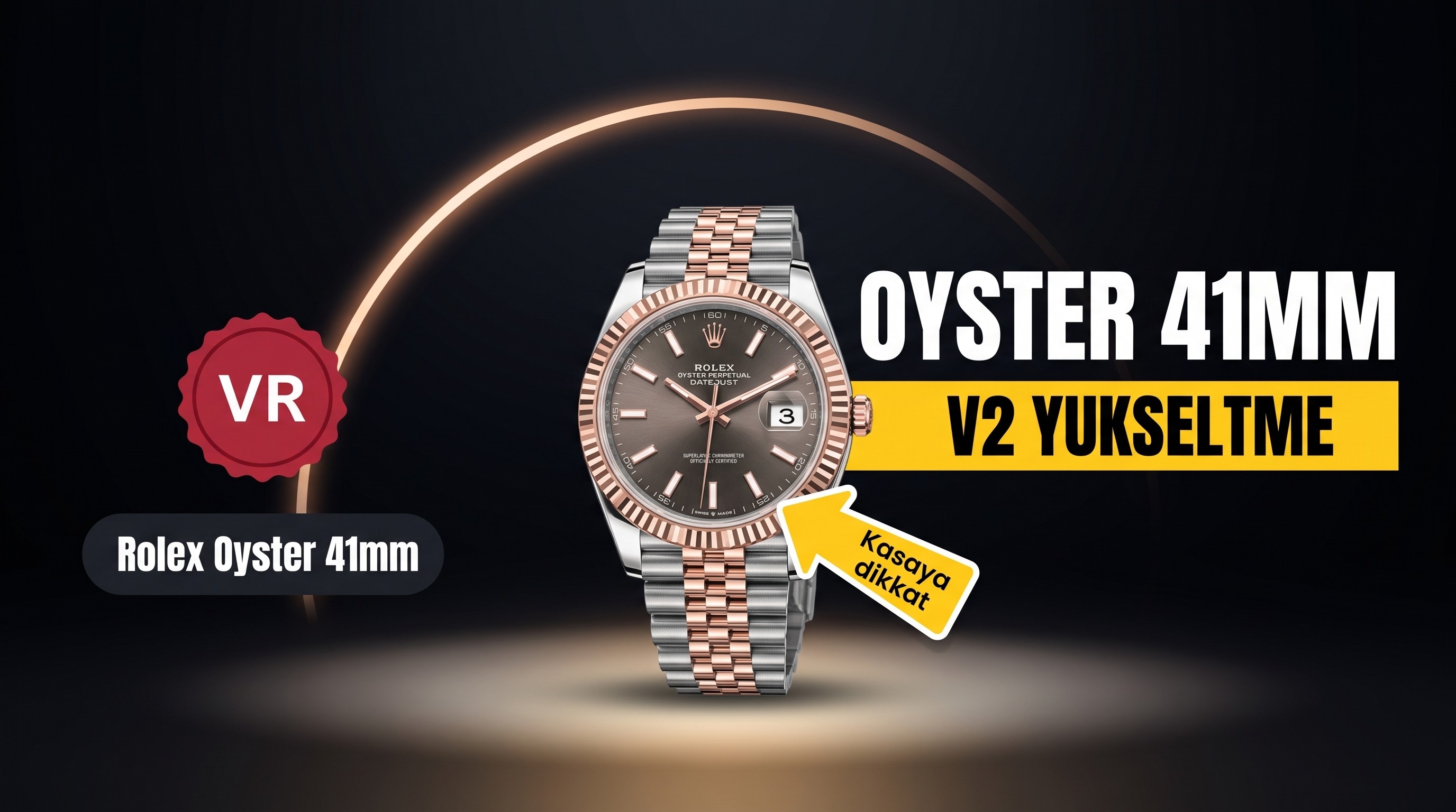 VR Factory Rolex Oyster Perpetual 41 MM Serisi V2 Yükseltilmiş Sürüm Kol Saati