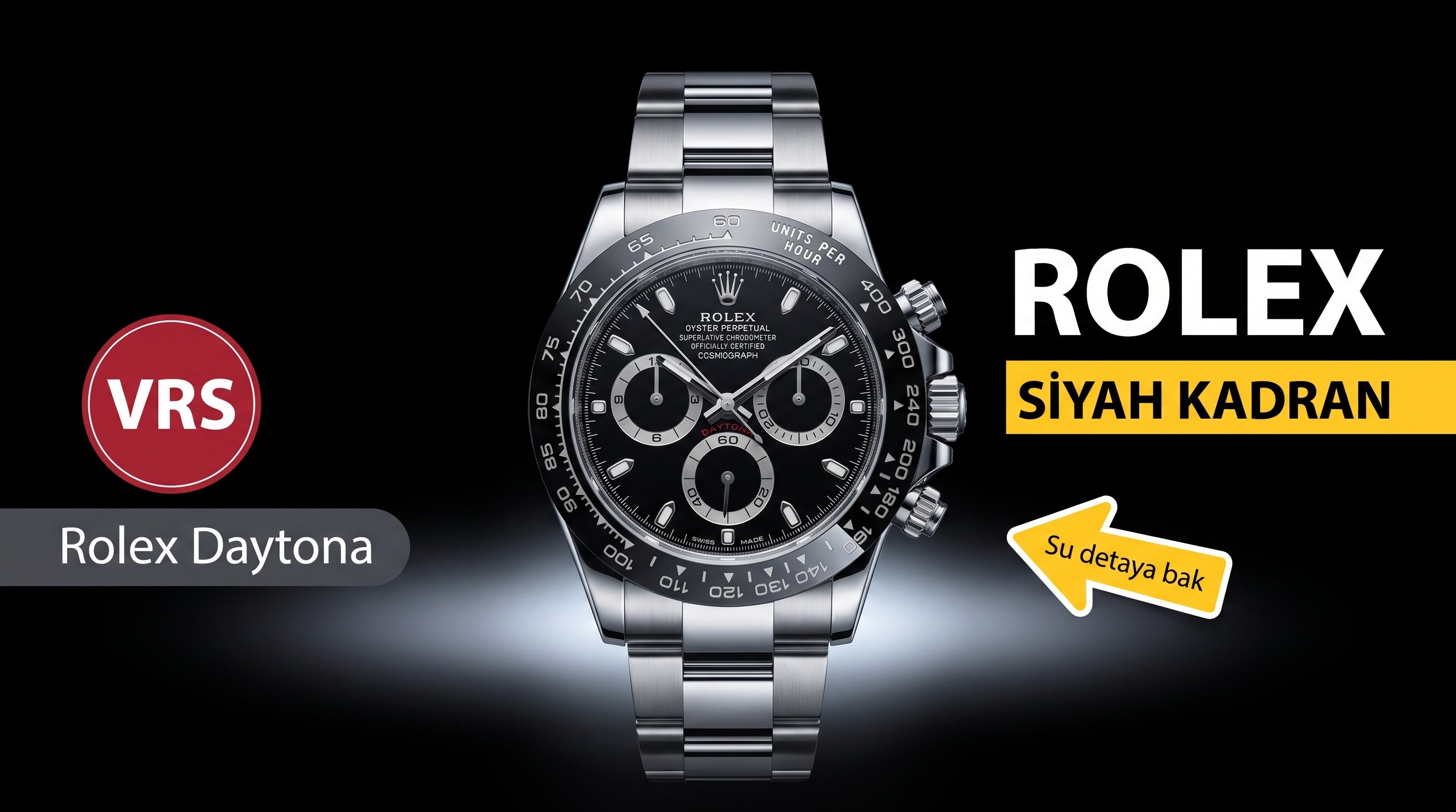 VRS Factory Rolex Daytona Cosmograph 116500LN Serisi (Siyah Kadran) İncelemesi