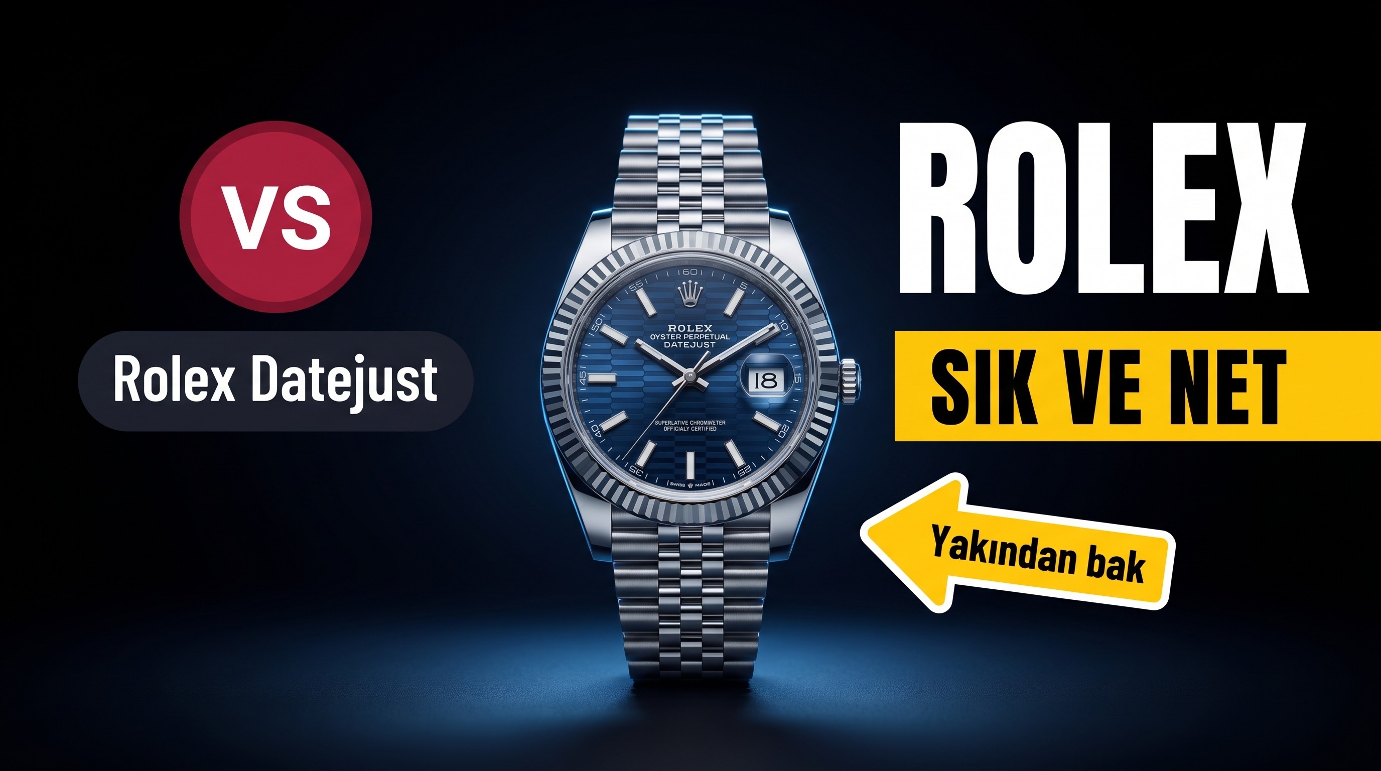 VS Fabrikası Rolex Datejust 41 MM Kol Saati
