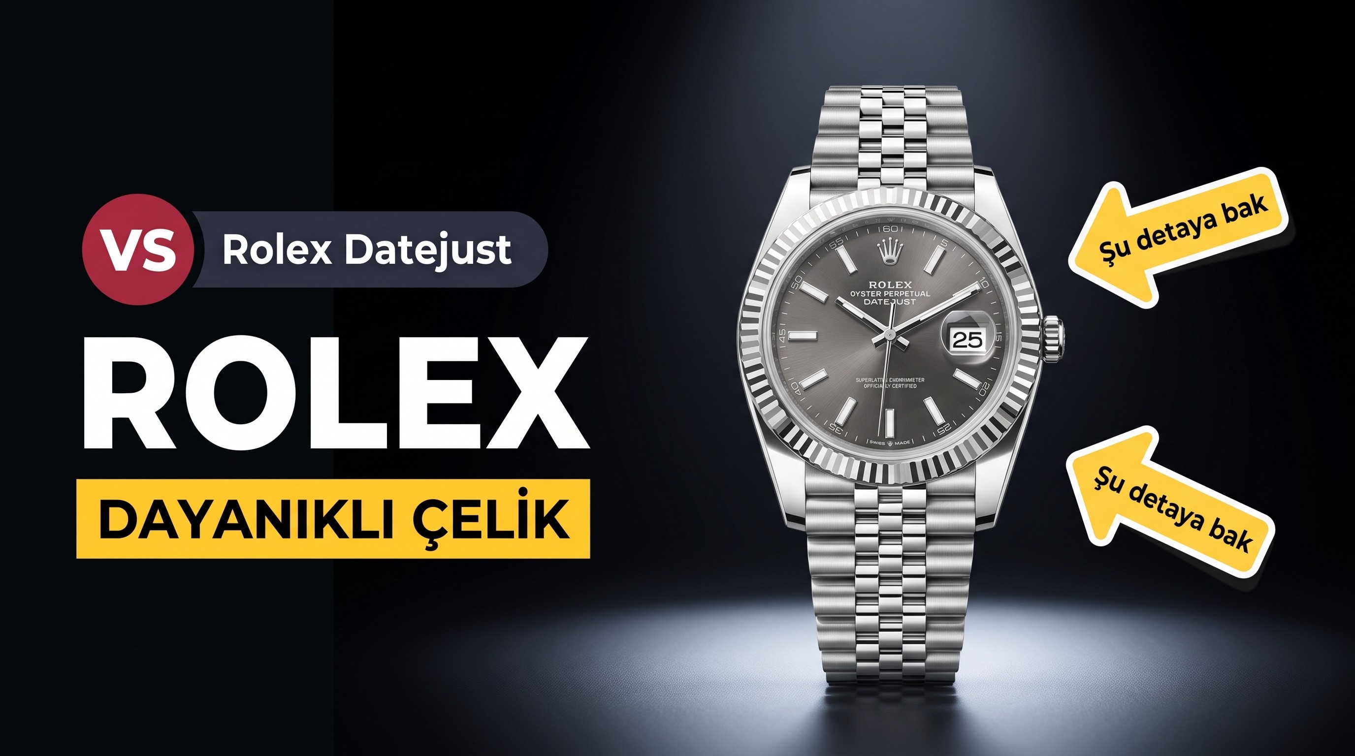 VS Fabrikası Rolex Datejust 41 MM Kol Saati