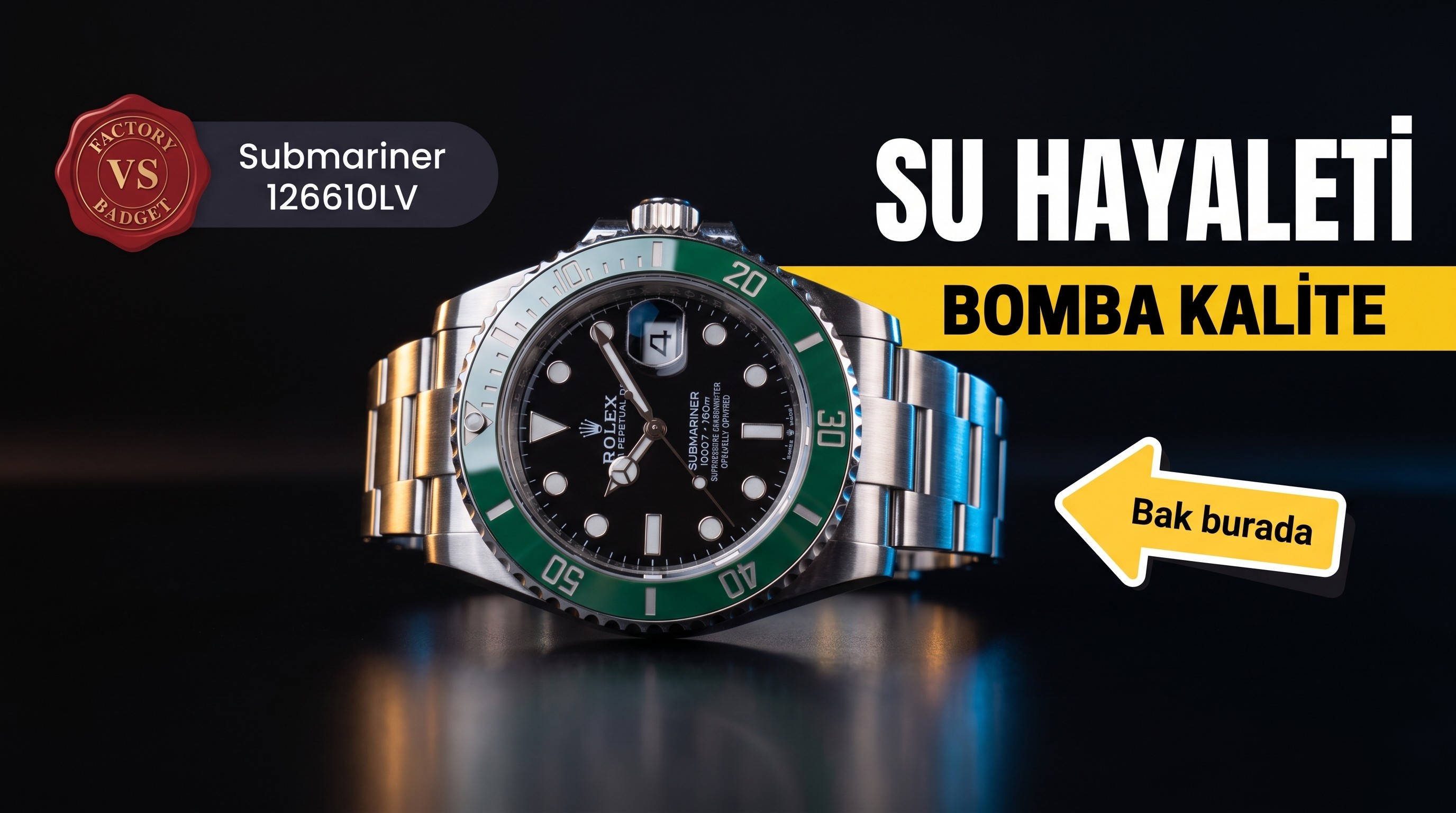 2020VS Factory 41 mm Rolex Yeşil Su Hayaleti 3235 Mekanizmalı Submariner 126610lv İncelemesi