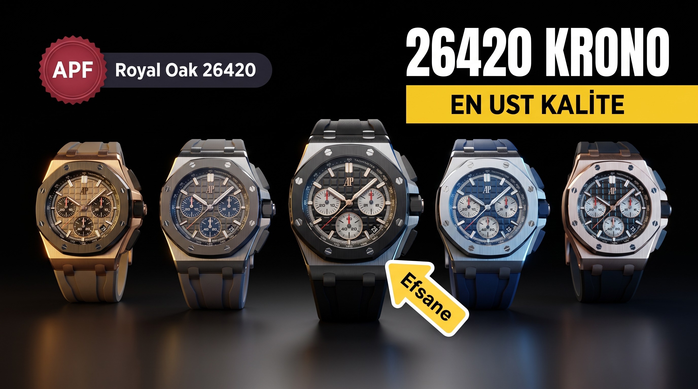 APF Factory Audemars Piguet 26420 ve 4401 kronograf mekanizması — işçilik nasıl? Hareketli baklalar? Gerçek fonksiyonlar?
