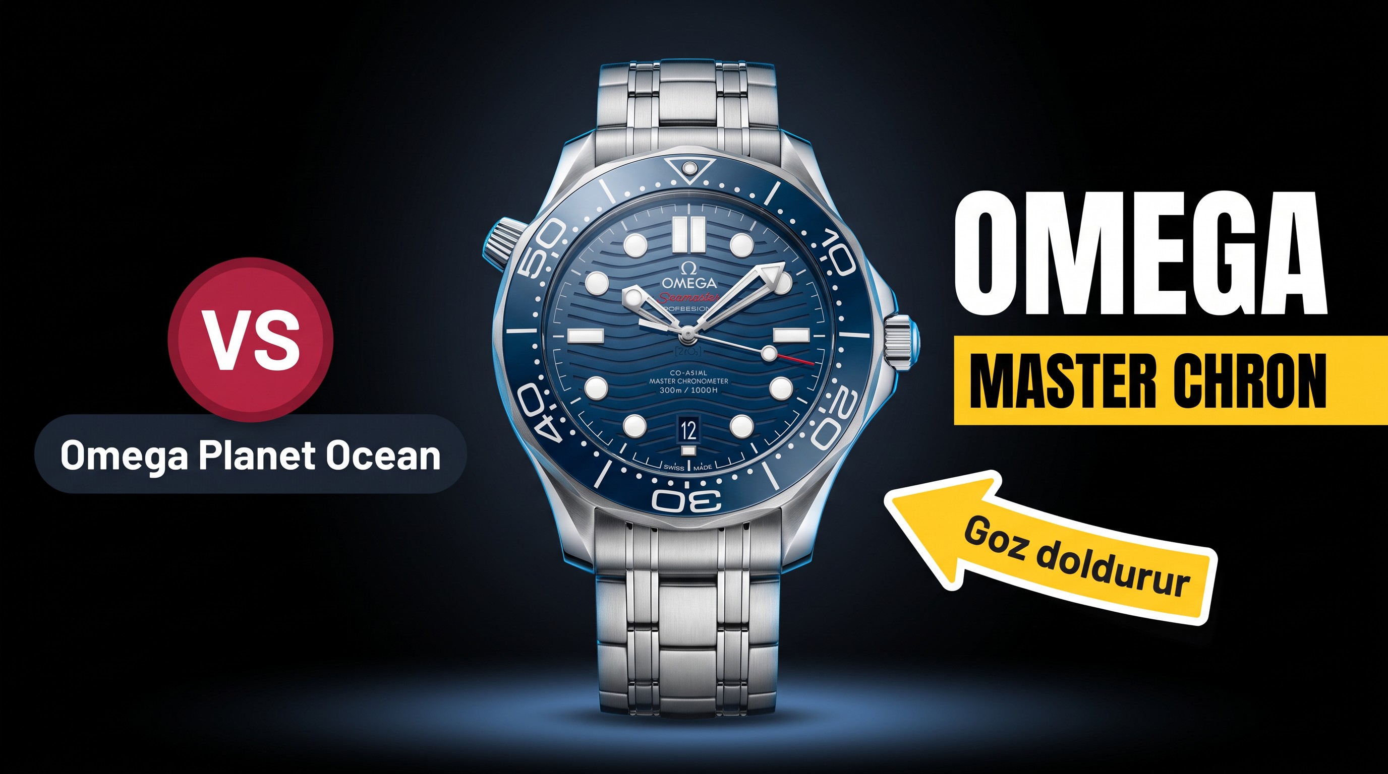 VS Factory OMEGA Seamaster serisi Planet Ocean 300 metre Co-Axial · Master Chronometer kol saati