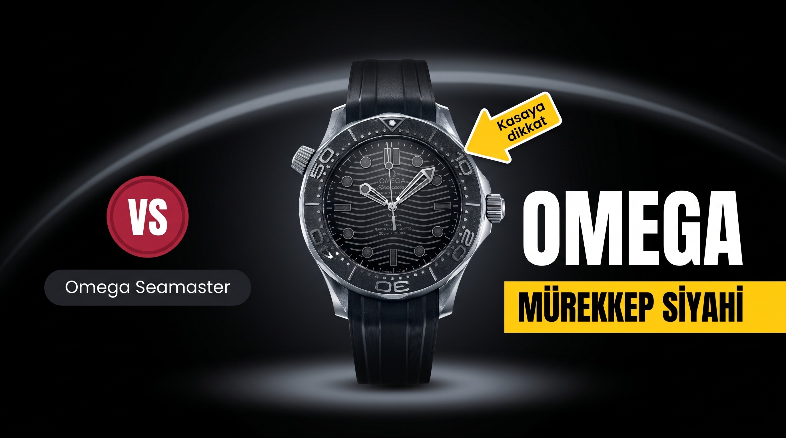 Vs Factory Omega Seamaster 300M Murekkep Siyahi...