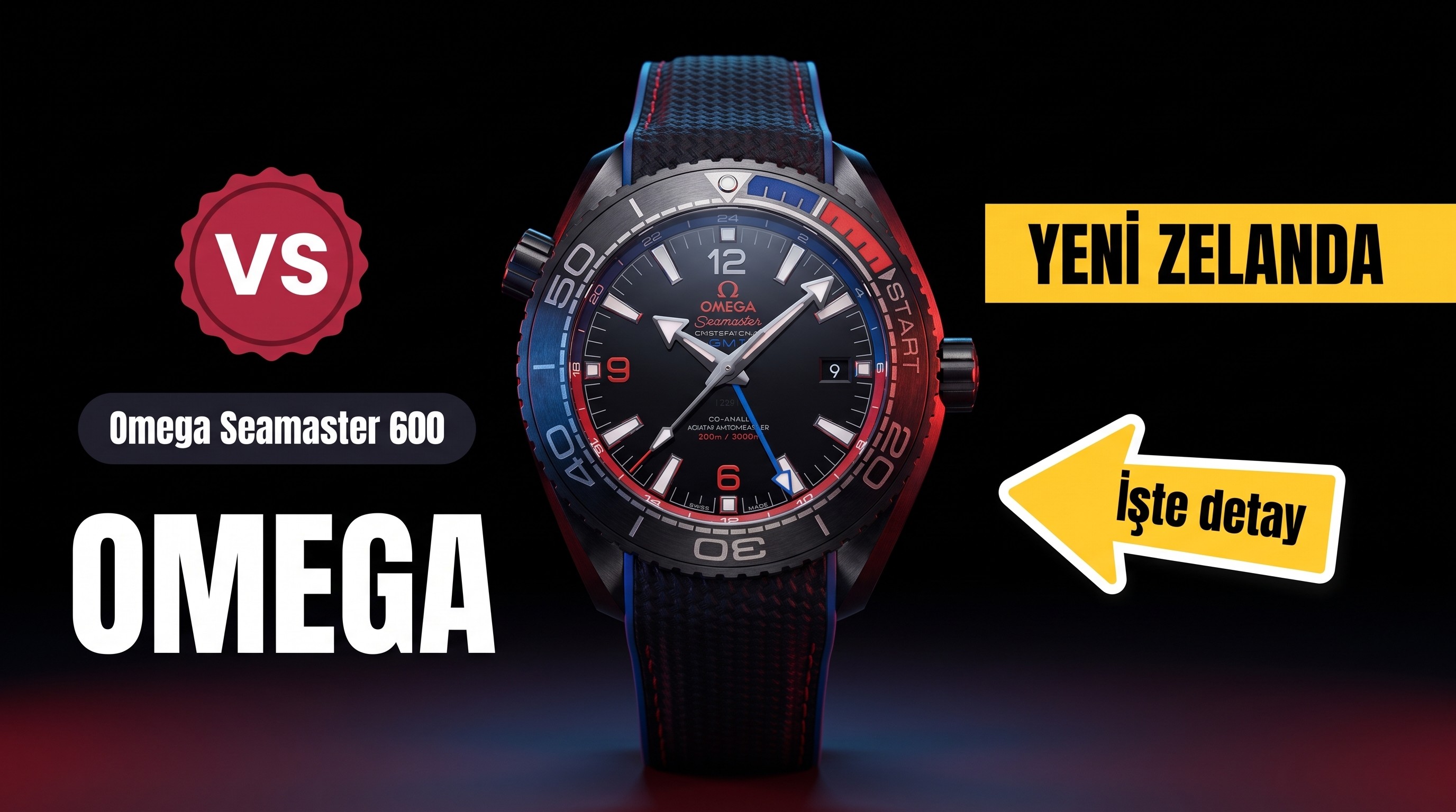 VS Factory Omega Seamaster 600 Serisi «Yeni Zelanda Şampiyonlar Takımı» Replika Kol Saati - 215.92.46.22.01.004