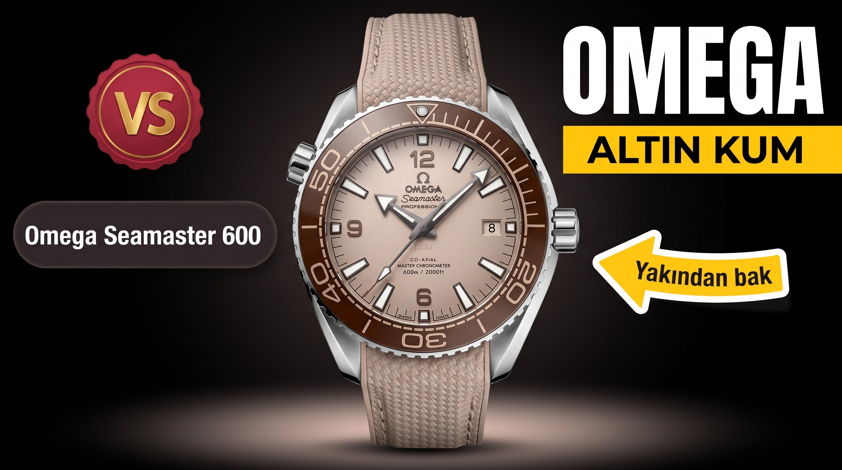 Vs Factory Omega Seamaster 600M Altin Kum Kadran...