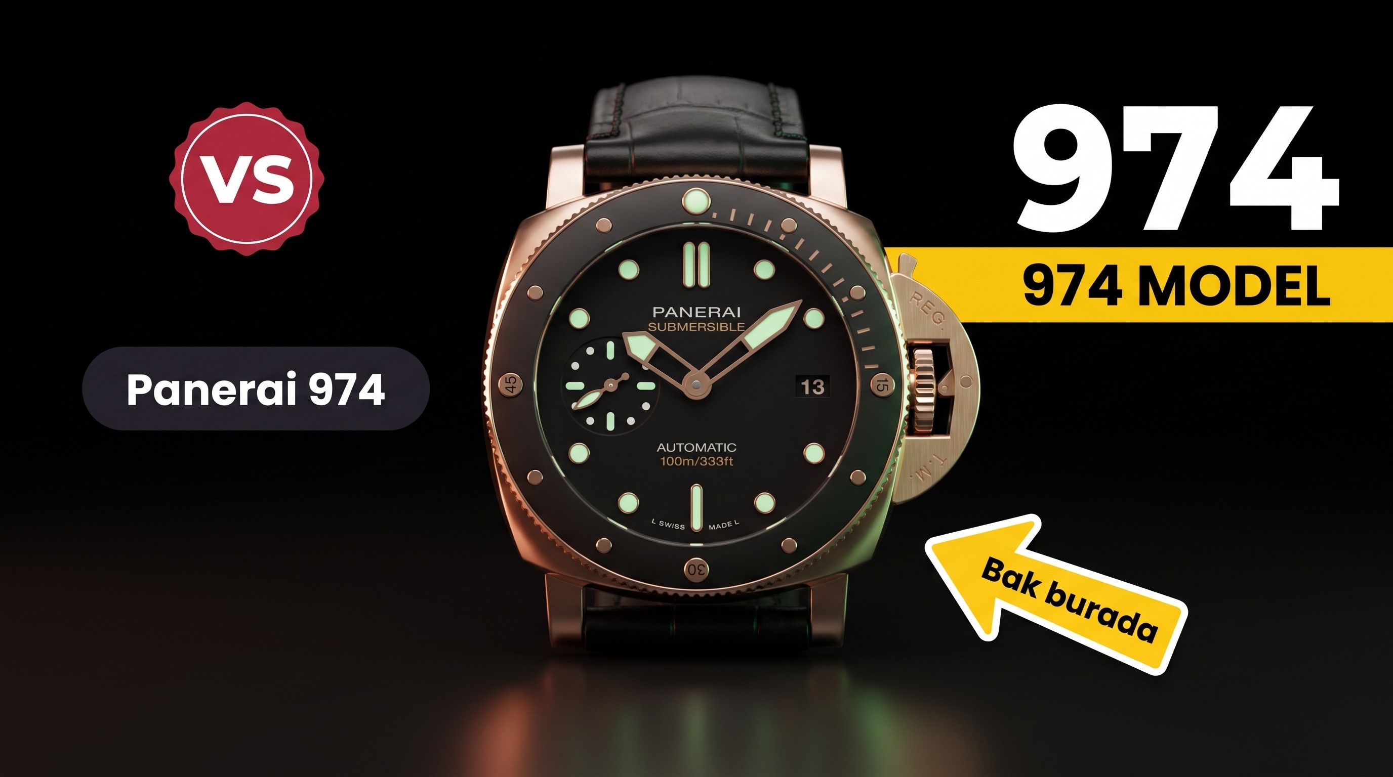 VS Factory Panerai 974 replika kol saati - VS saat