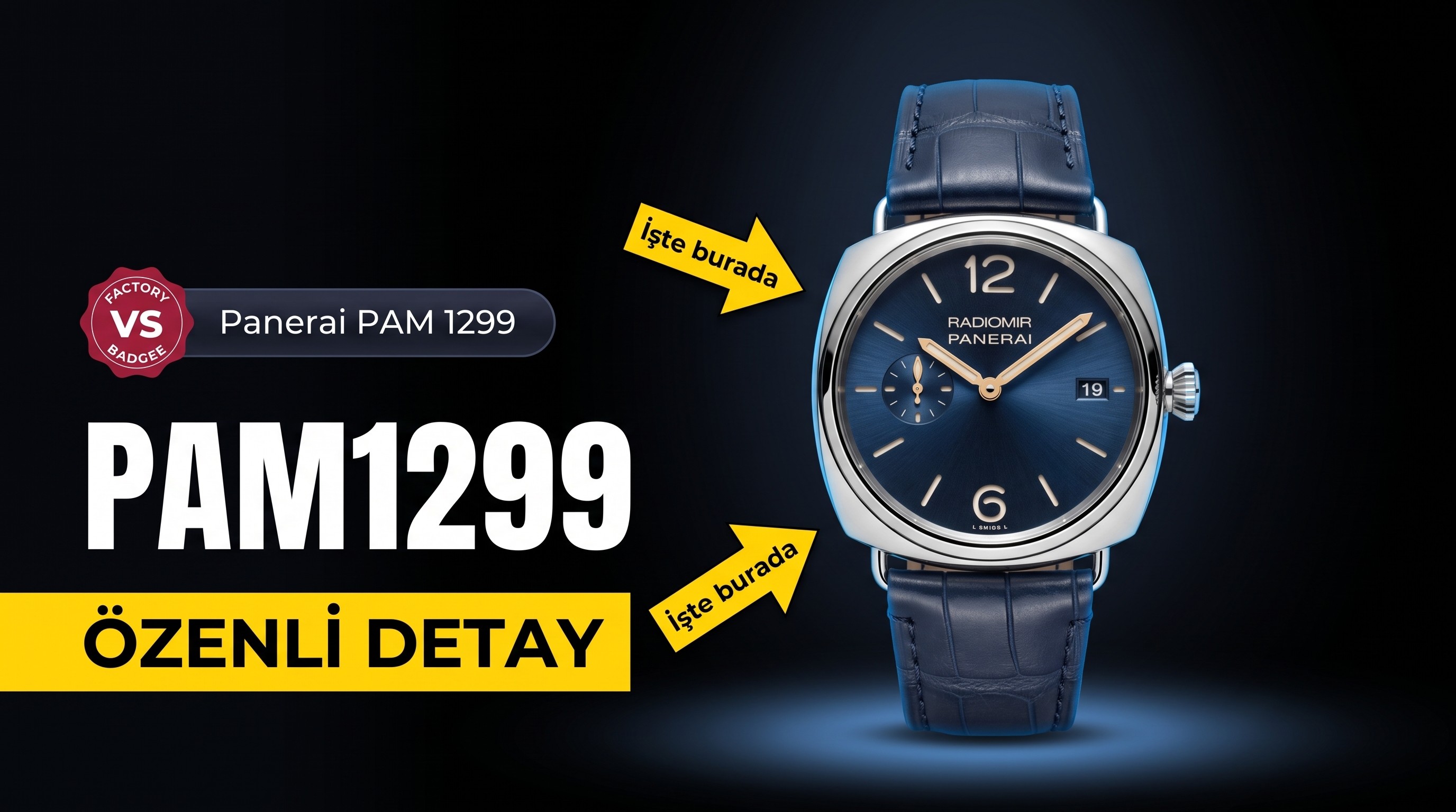 VS Factory Panerai PAM1299 replika kol saati - VS saat