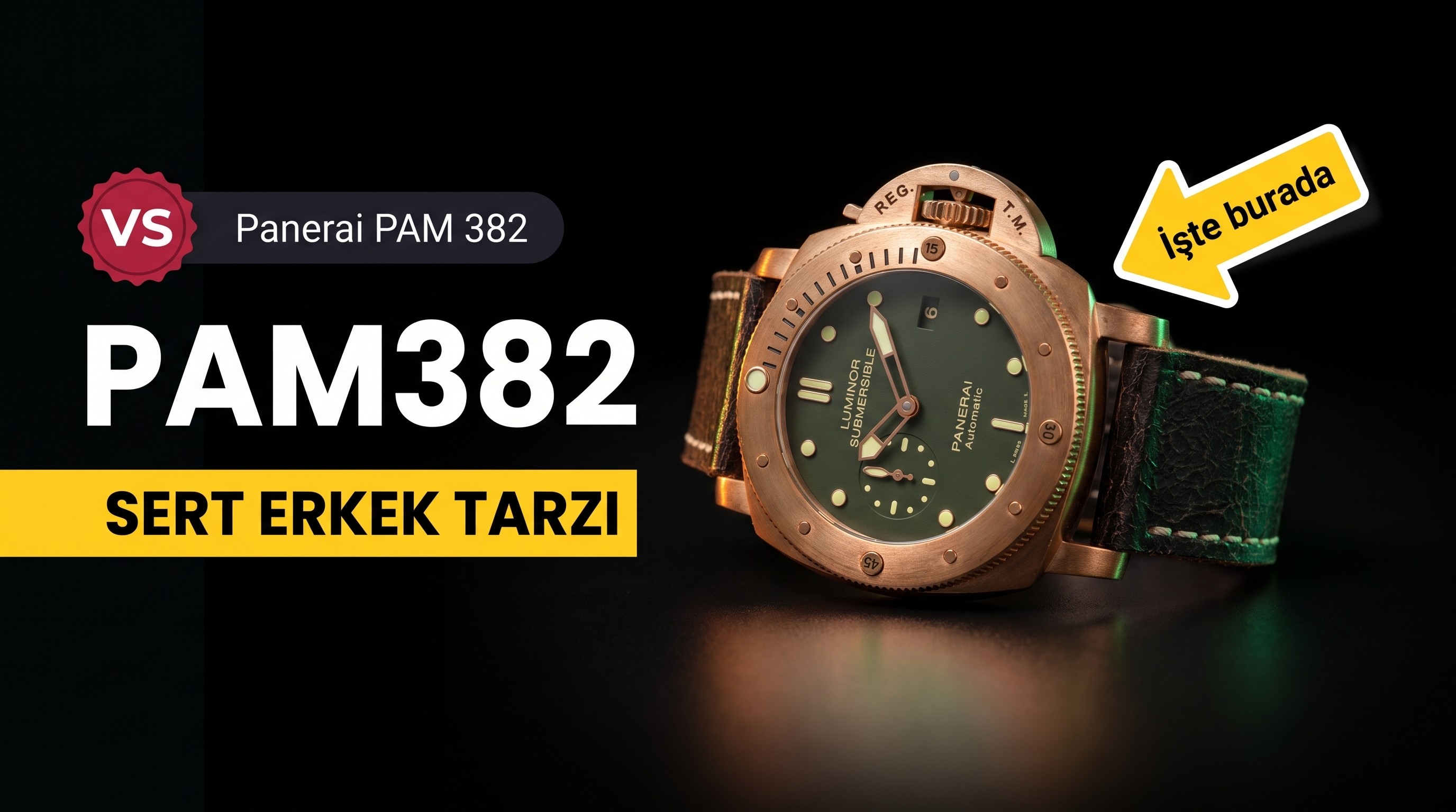 VS Factory Panerai PAM382 replika kol saati - VS saat