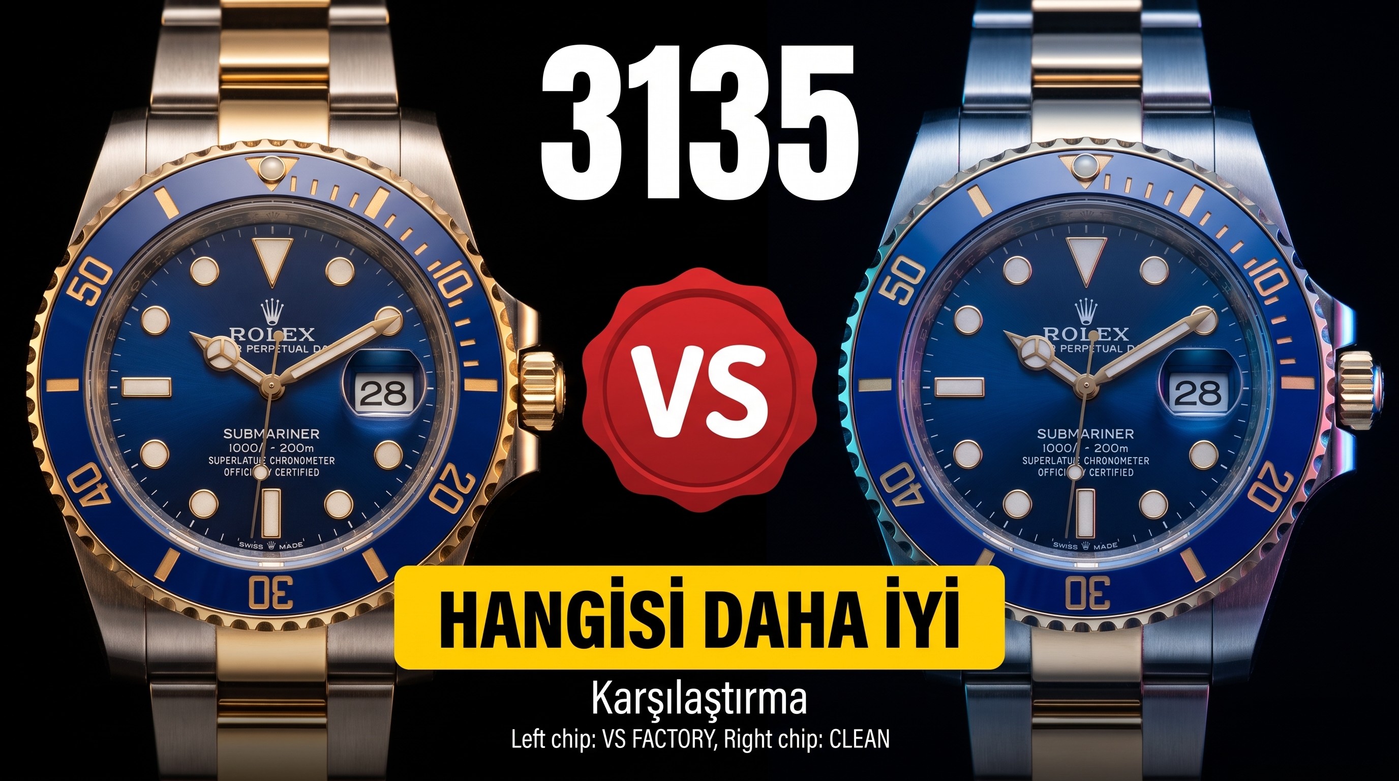 40Mm Su Hayaleti 3135 Mekanizma Serisinde vs Fac...