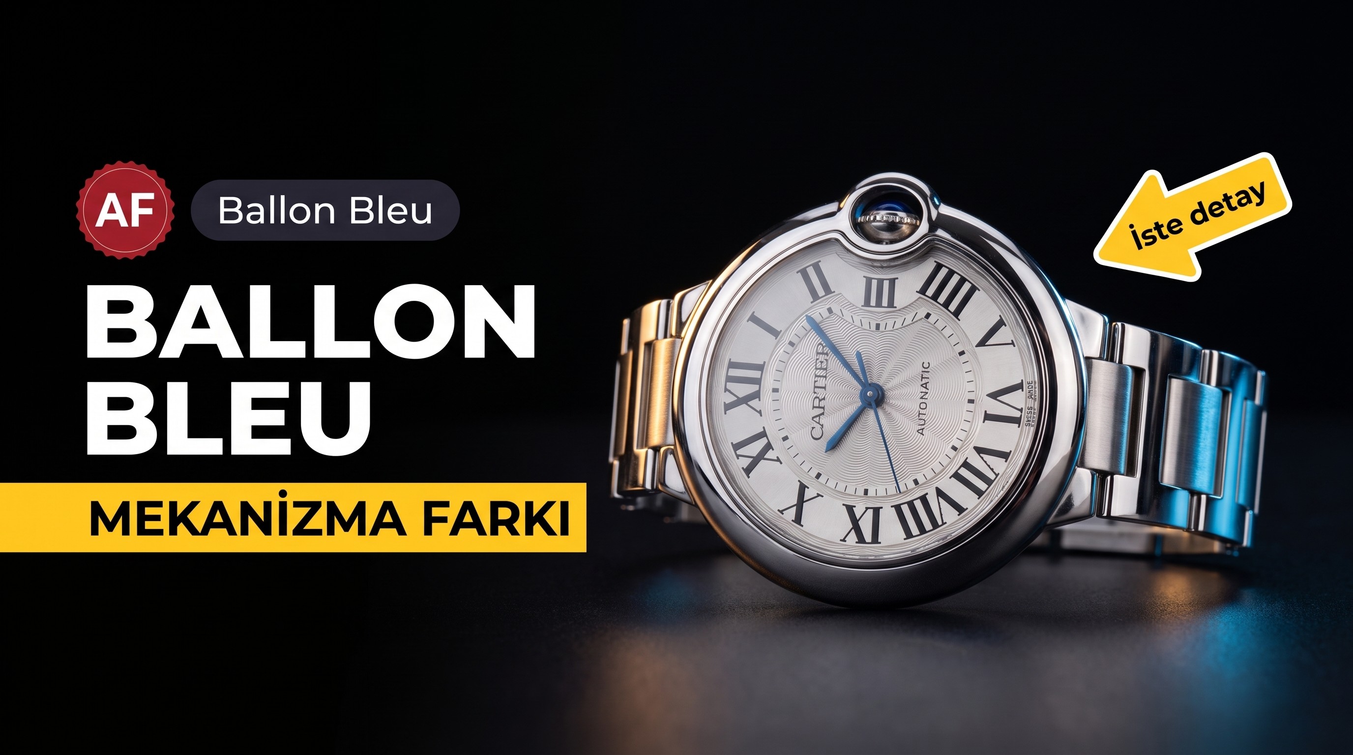 AF Factory Cartier Ballon Bleu 076 mekanizması ile Japon mekanizması nasıl ayırt edilir?