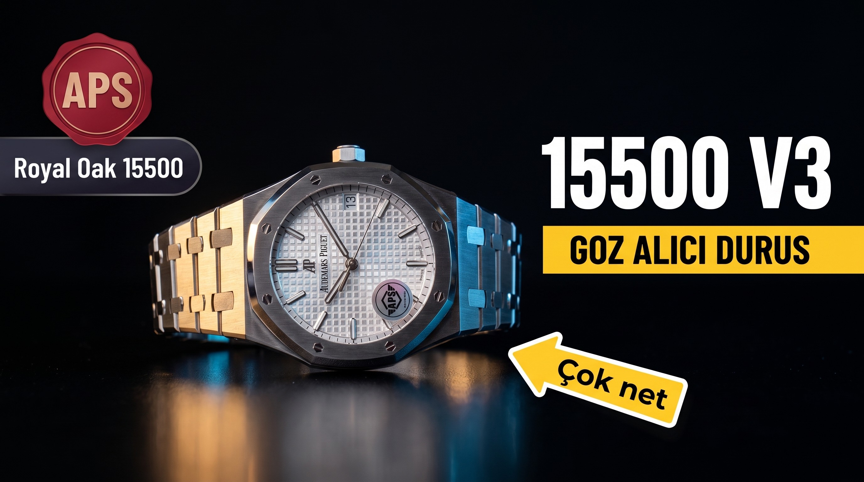 APS Factory Audemars Piguet 15500 V3 yükseltilmiş sürümünün detayları yerinde mi, yoksa bir bakışta sahte mi belli oluyor?