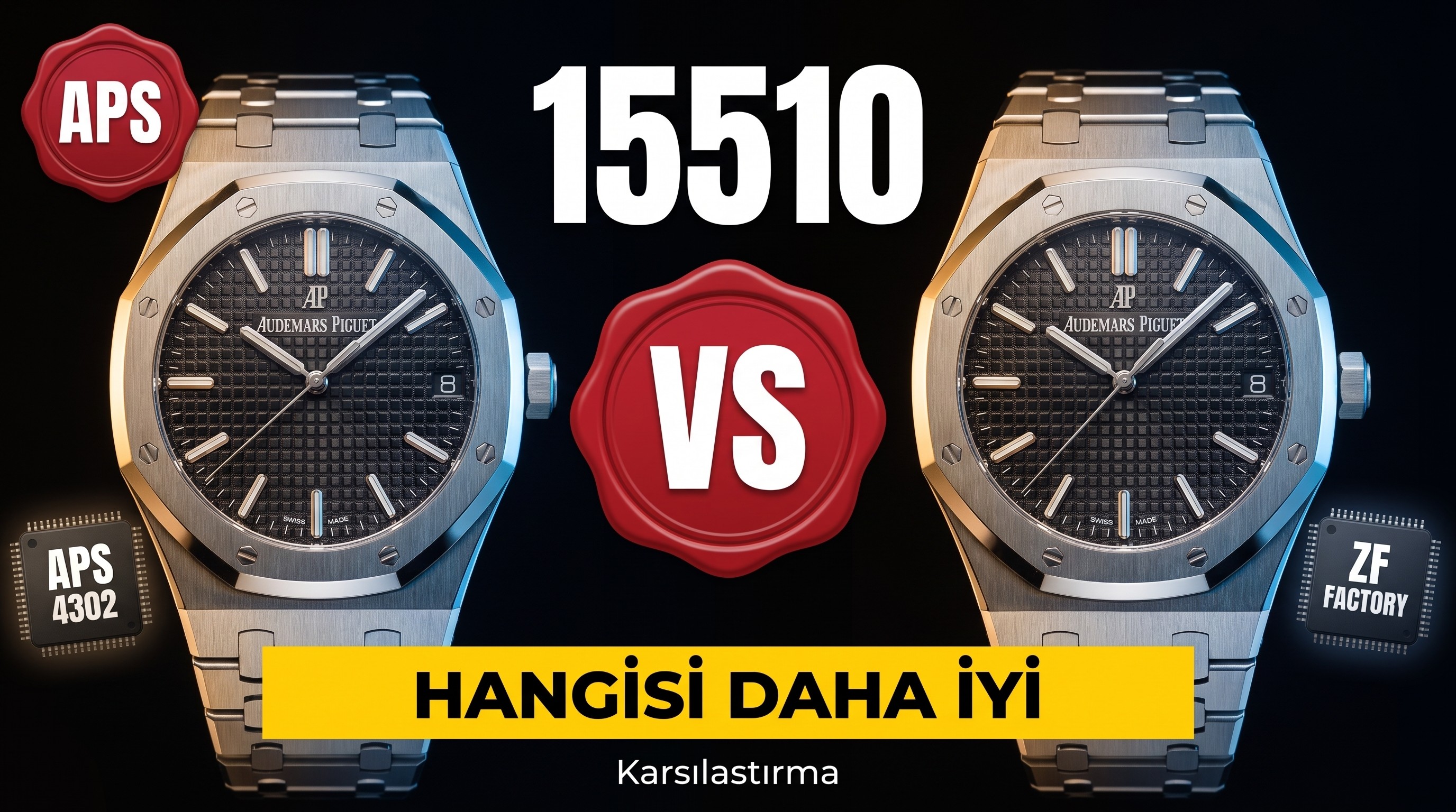 APS Factory Audemars Piguet 15510 gerçek 4302 tek parça mekanizma karşılaştırması: ZF Factory ile farkı nerede?
