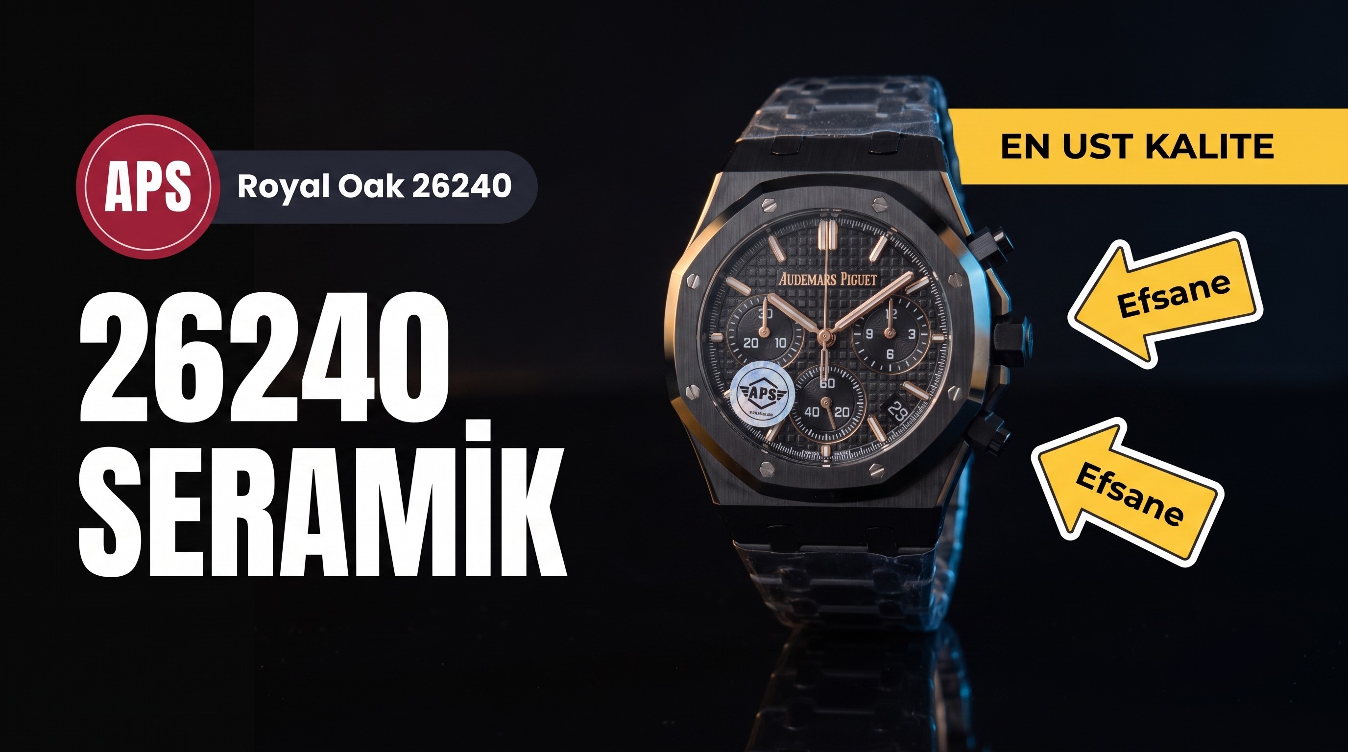 APS Factory Audemars Piguet 26240 siyah seramik işçilik ve detay incelemesi: alınır mı?