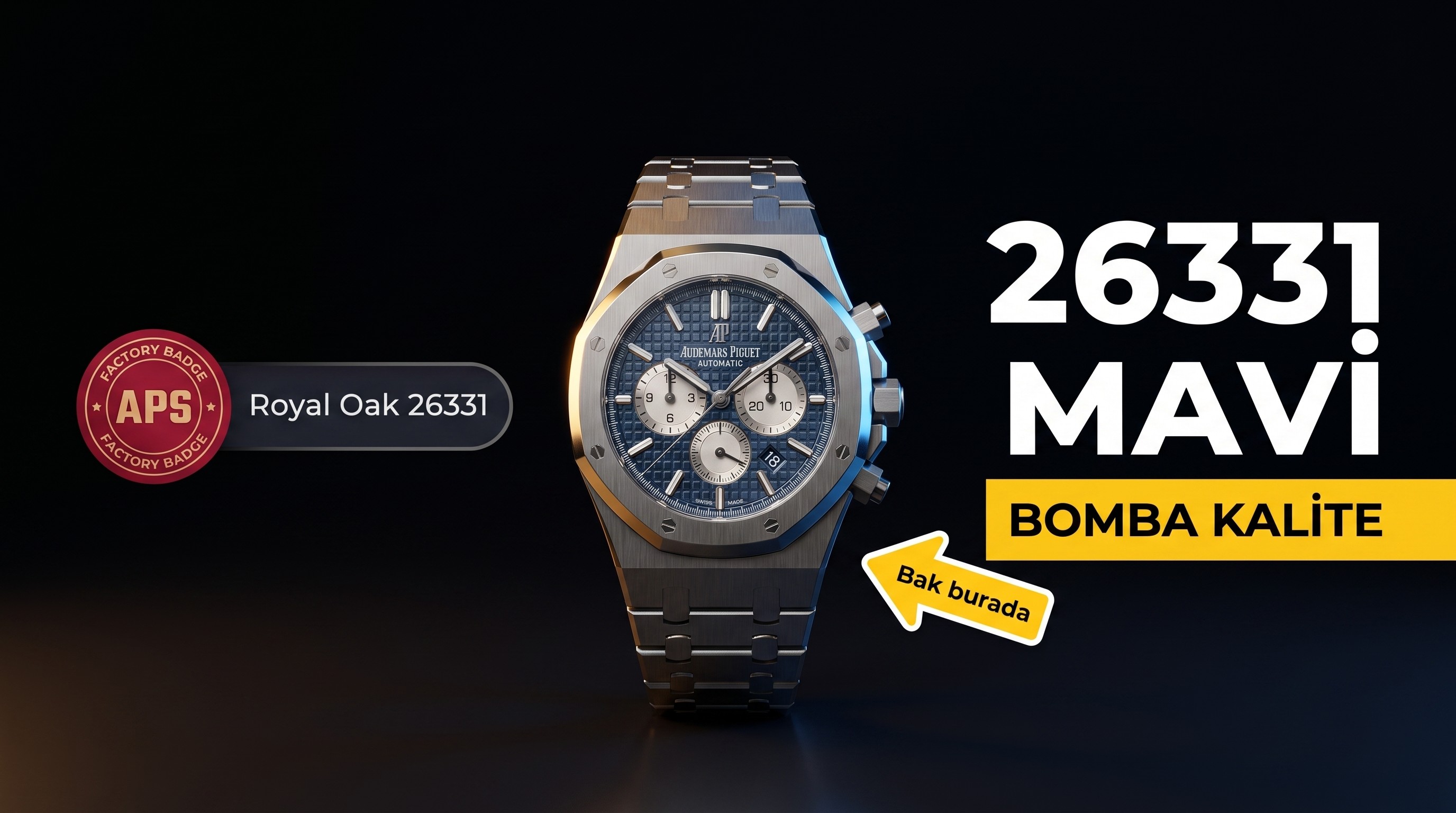 APS Factory Audemars Piguet 26331 mavi kadran, Dandong 4801 tek parça mekanizmayla geliyor: arıza oranı yüksek mi?