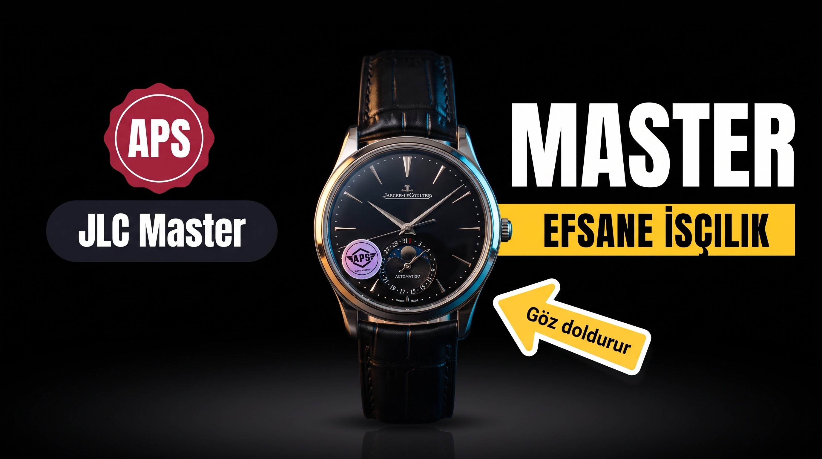 APS Factory Jaeger-LeCoultre Master Ay Evreli Serisi 1368430 Siyah Kadran İncelemesi